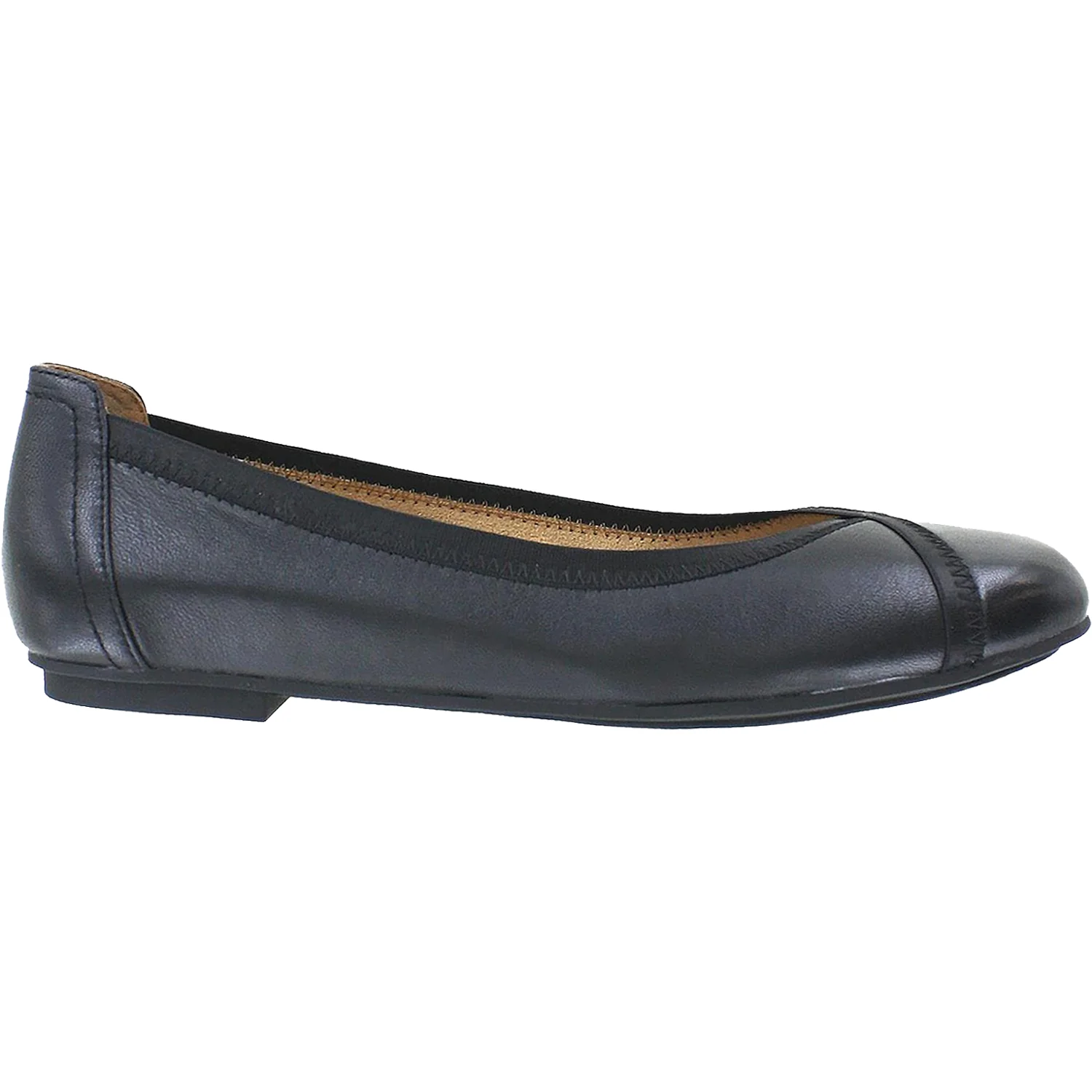 Vionic Caroll Women's Slip On Flats Black Leather
