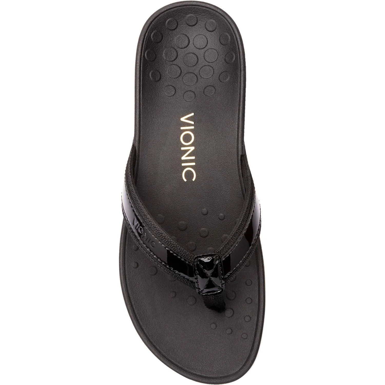 Vionic High Tide Women's Platform Sandals Black Fabric/Leather - Image 2