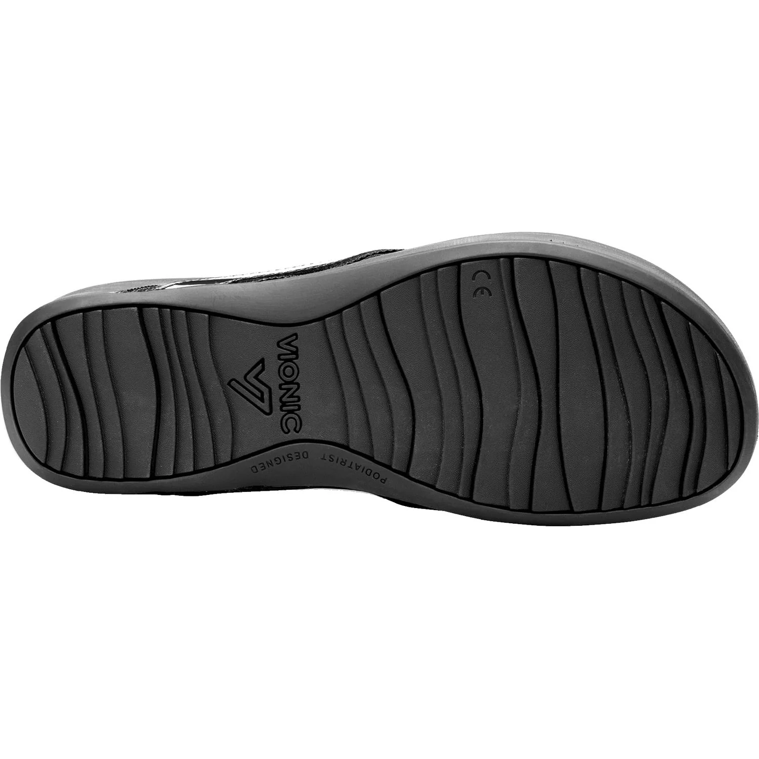 Vionic High Tide Women's Platform Sandals Black Fabric/Leather - Image 4
