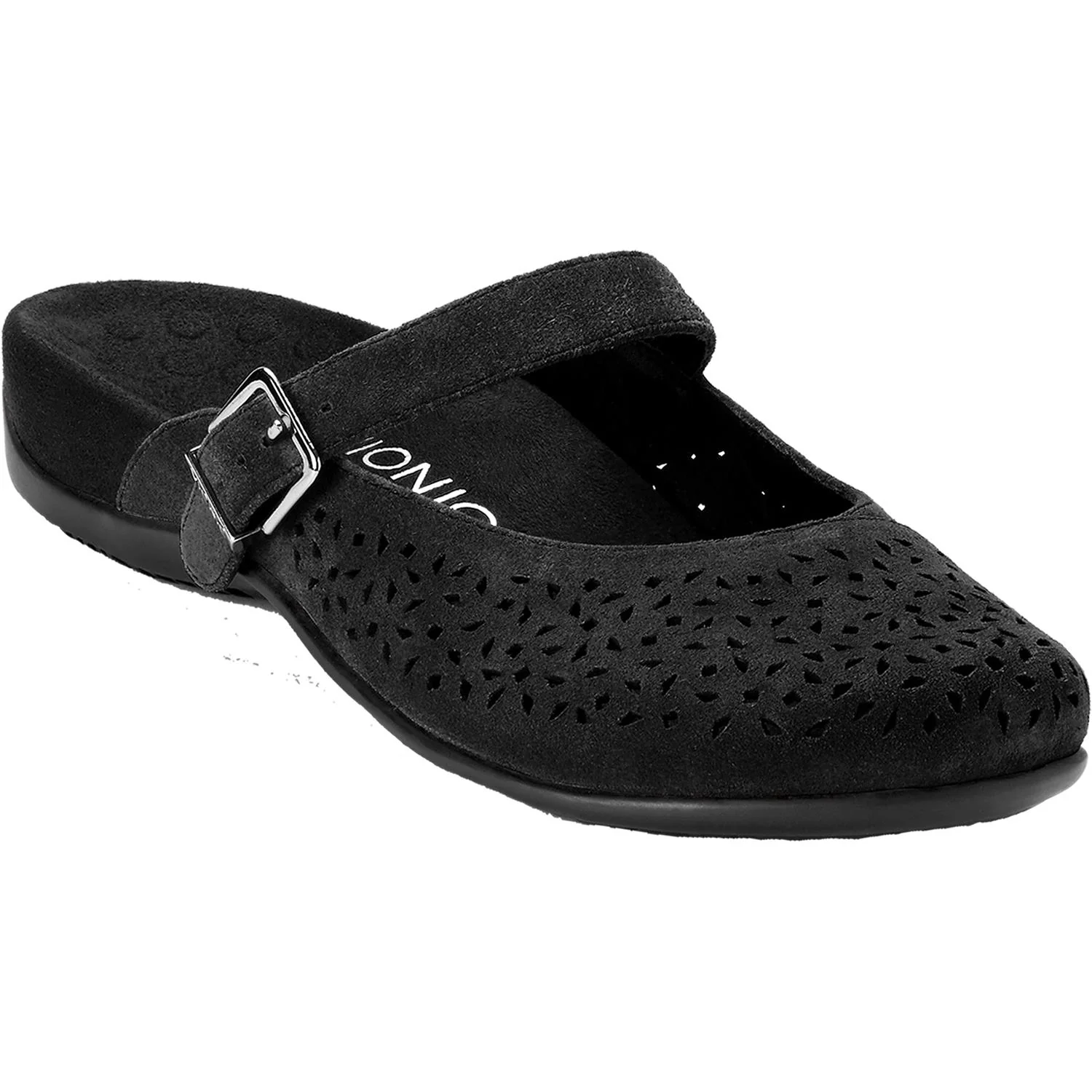 Vionic Lidia Women's Slip On Mules Black Suede - Image 2