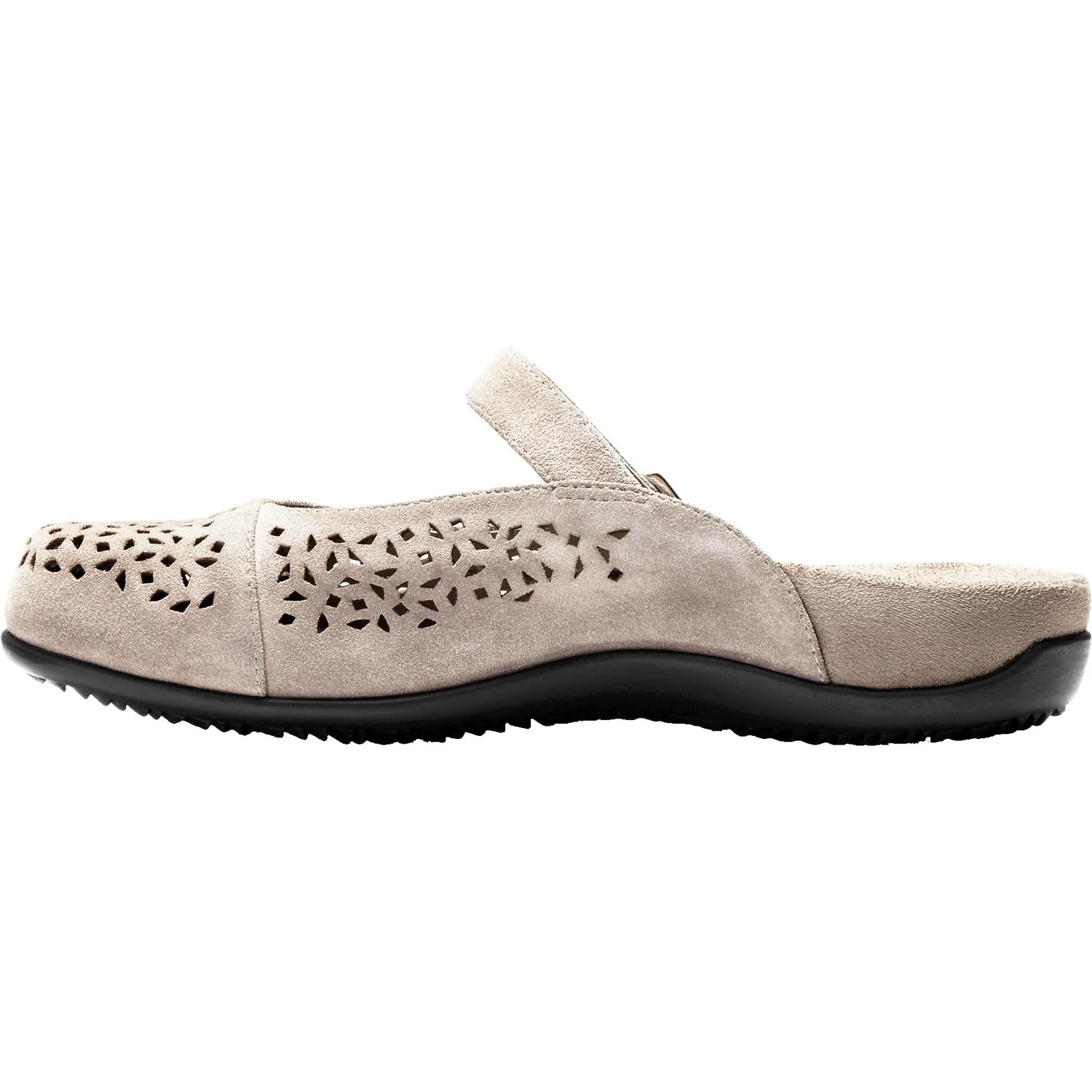 Vionic Lidia Women's Slip On Mules Grey Leather - Image 3