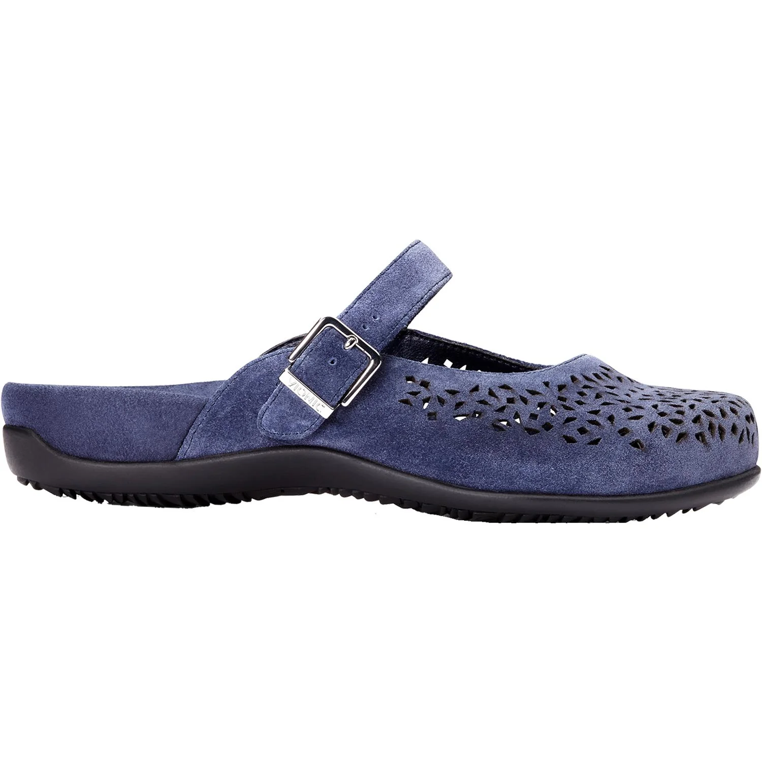 Vionic Lidia Women's Slip On Mules Navy Suede