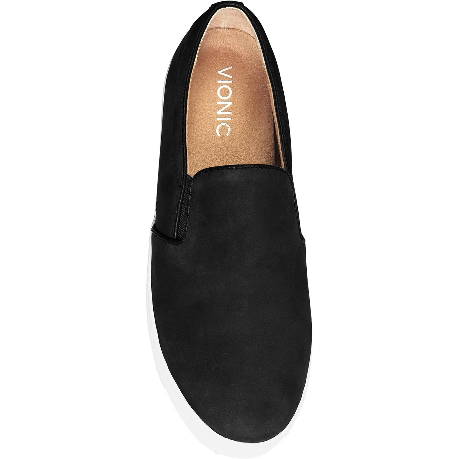 Vionic Midi Women's Slip Ons Black Suede - Image 2
