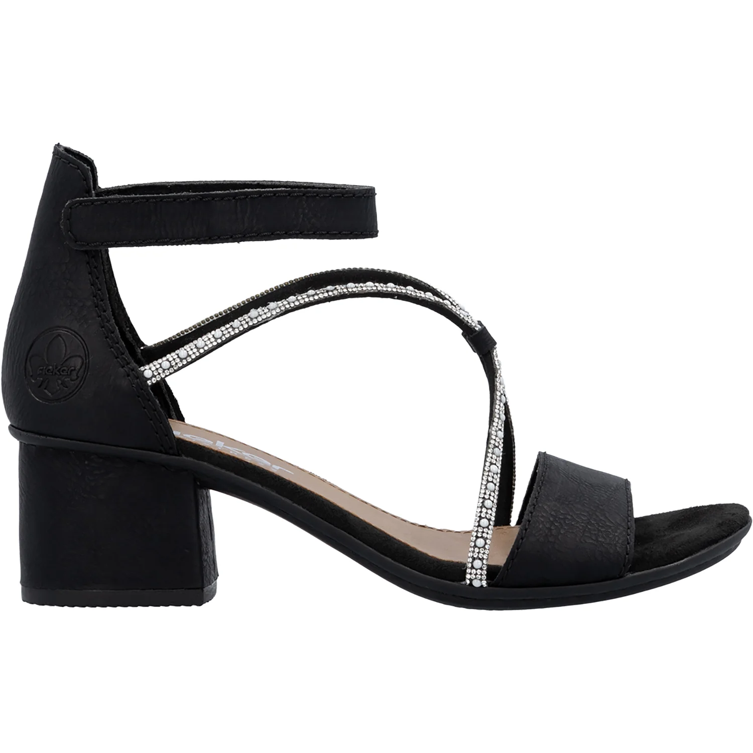 Rieker 64654-00 Women's Dress Heels Schwarz/Schwarz Eagle/Tubealino