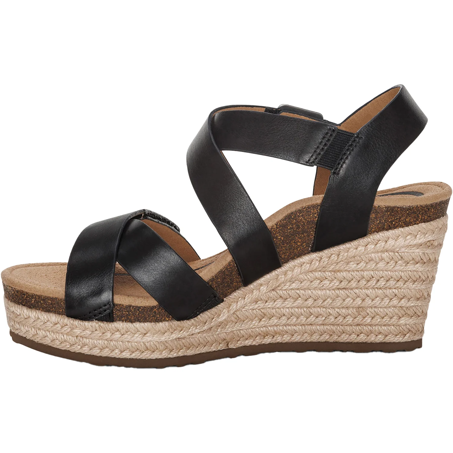 Aetrex Anna Women's Wedge Sandals Black - Image 3