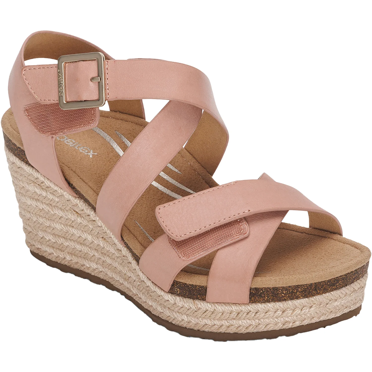 Aetrex Anna Women's Wedge Sandals Rose - Image 6