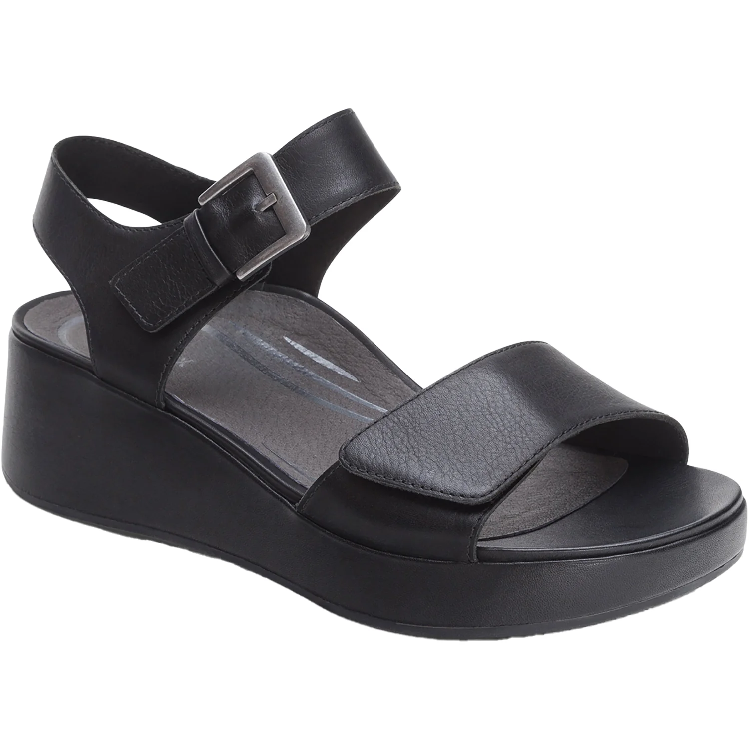 Aetrex Ariel Women's Wedge Sandals Black - Image 5