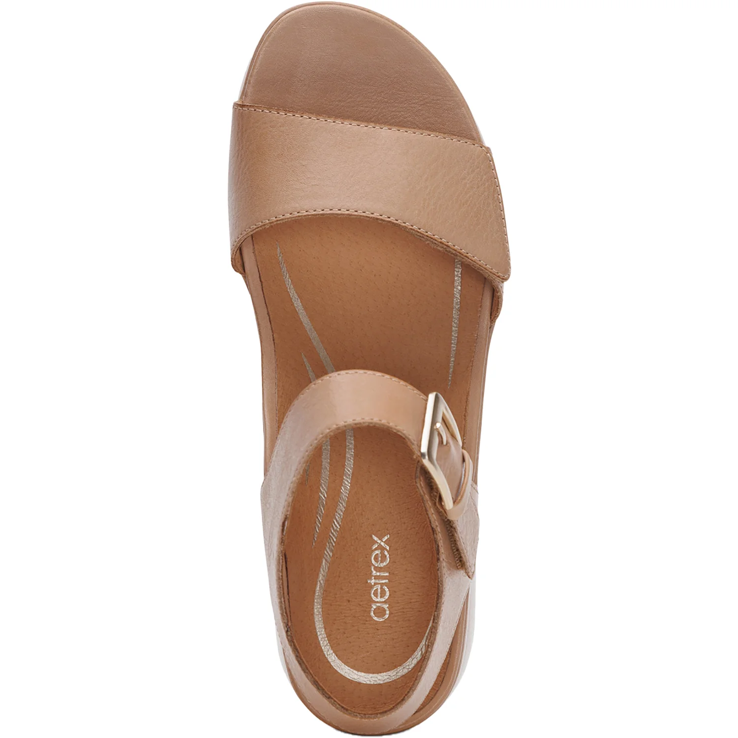Aetrex Ariel Women's Wedge Sandals Sand - Image 2