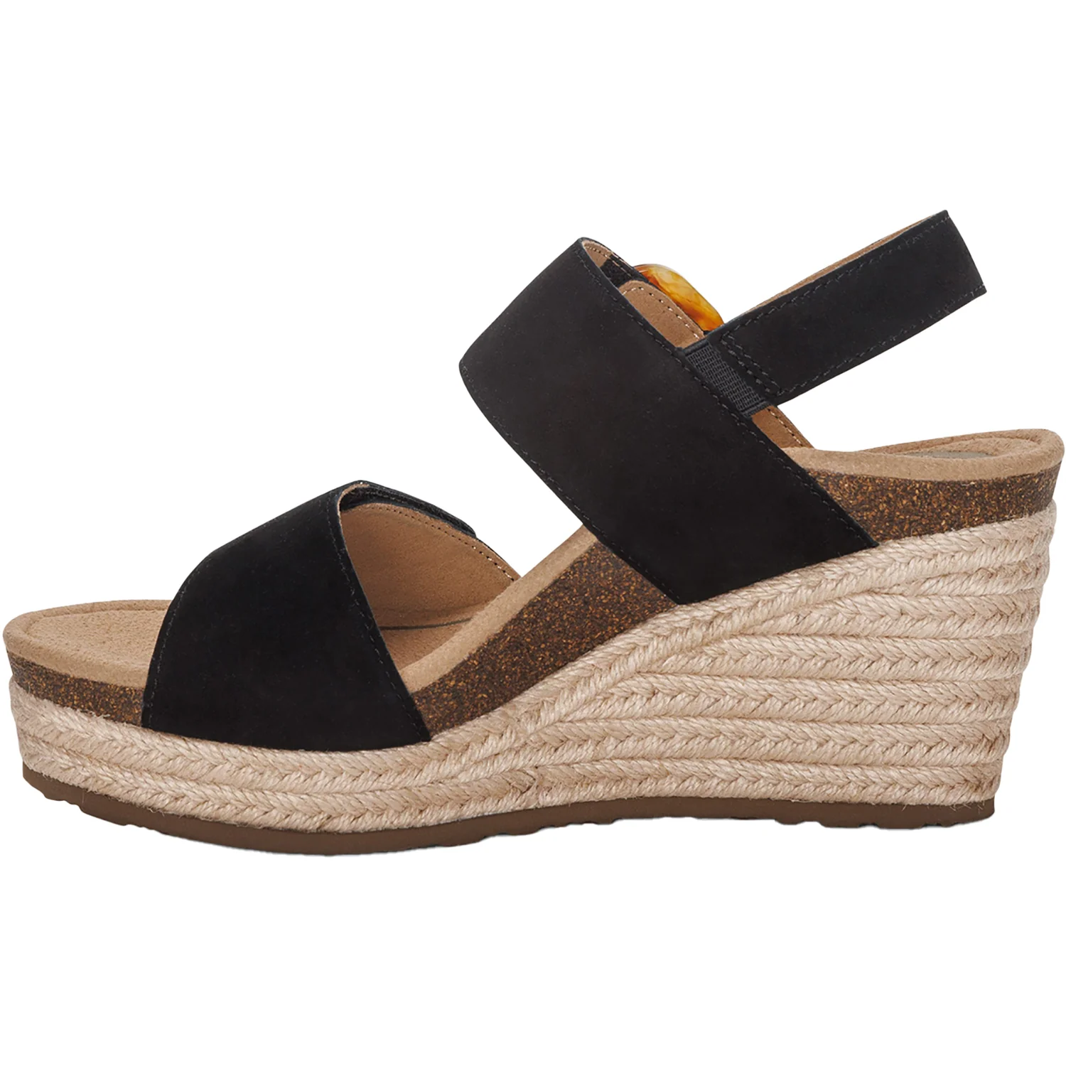 Aetrex Ashley Women's Sandals Black Leather - Image 3