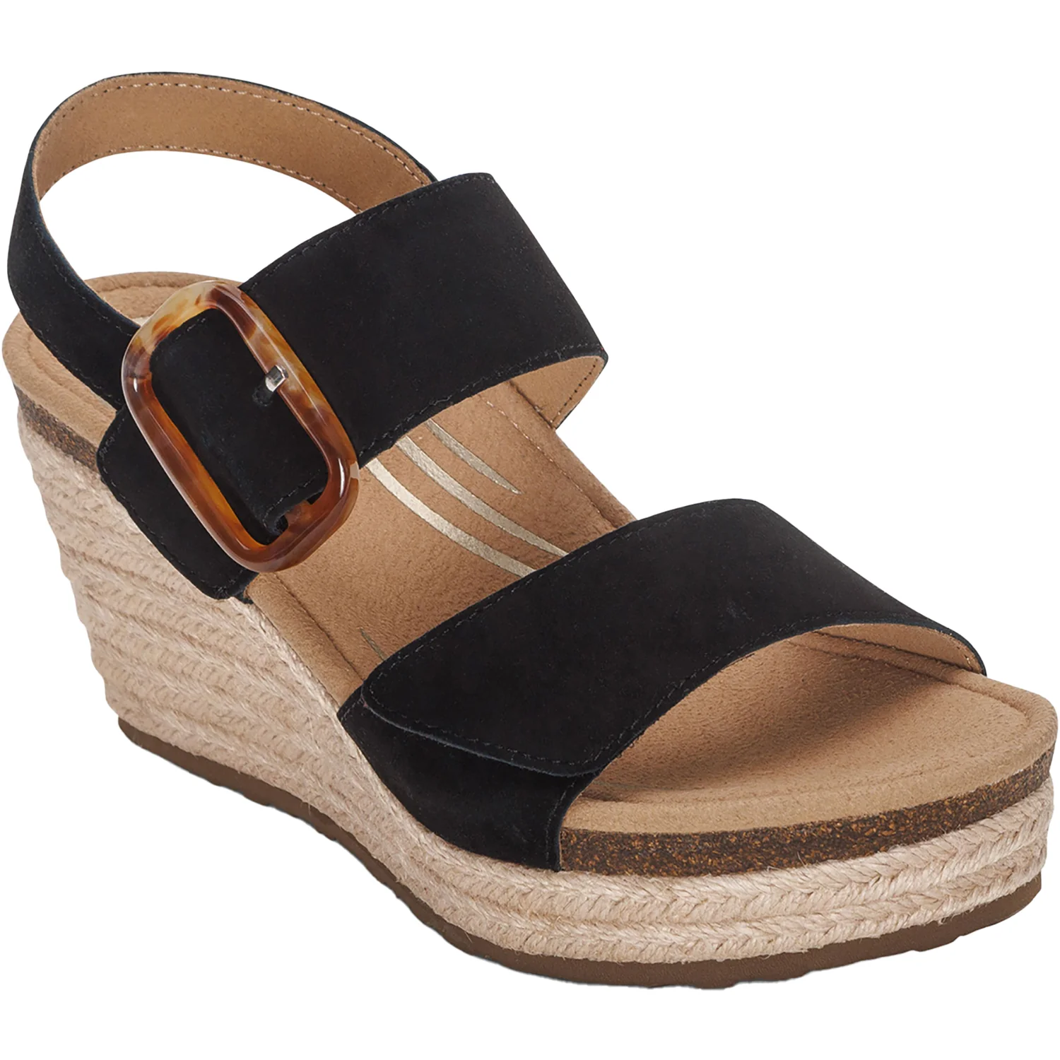 Aetrex Ashley Women's Sandals Black Leather - Image 5