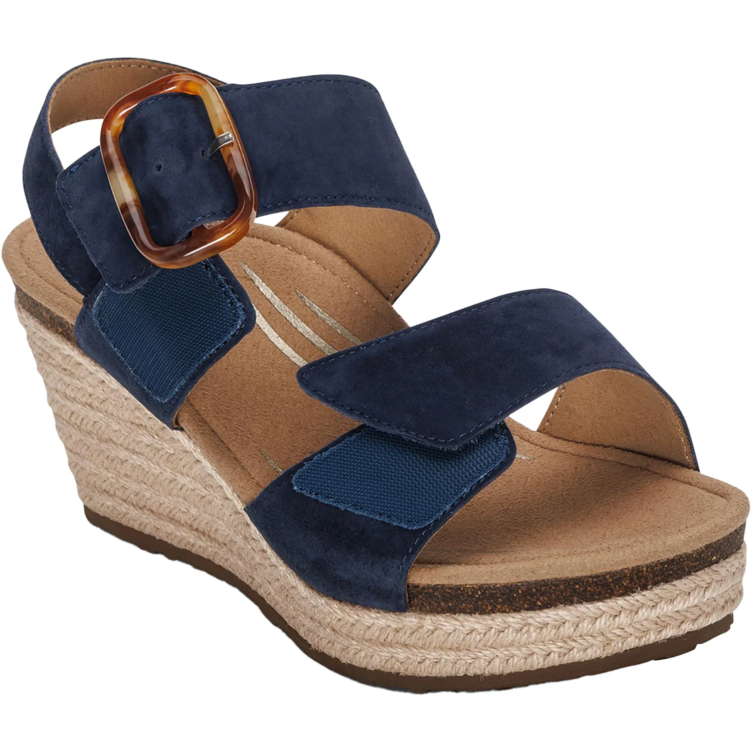 Aetrex Ashley Women's Sandals Navy Leather - Image 6
