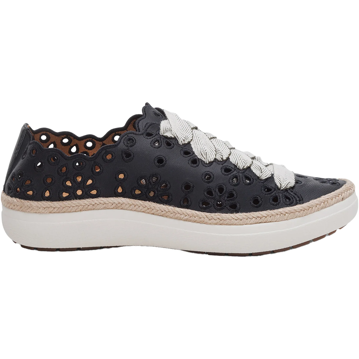 Aetrex Charlotte Women's Sporty Lace Up Shoes Black