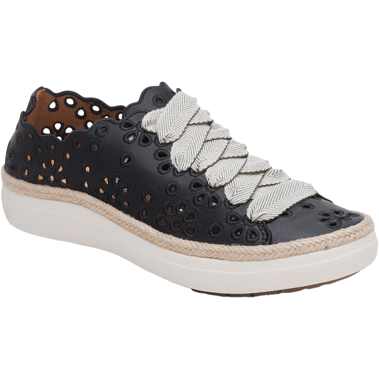 Aetrex Charlotte Women's Sporty Lace Up Shoes Black - Image 5