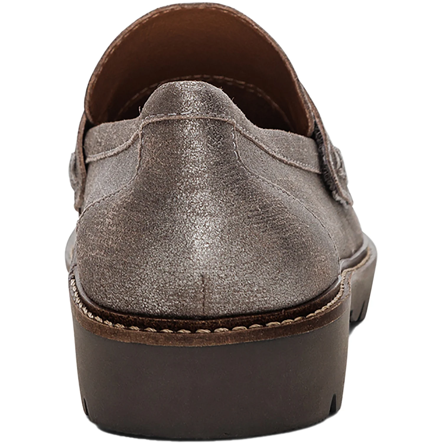 Aetrex Collette Women's Slip Ons Brushed Silver - Image 6