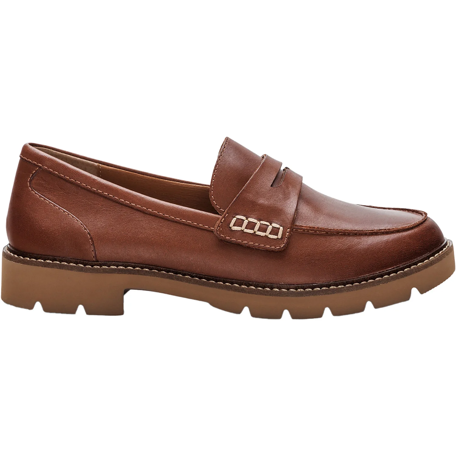 Aetrex Collette Women's Shoes Cognac