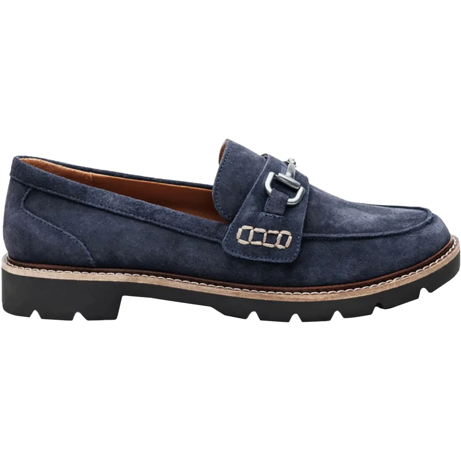 Aetrex Collette Women's Slip Ons Navy Suede