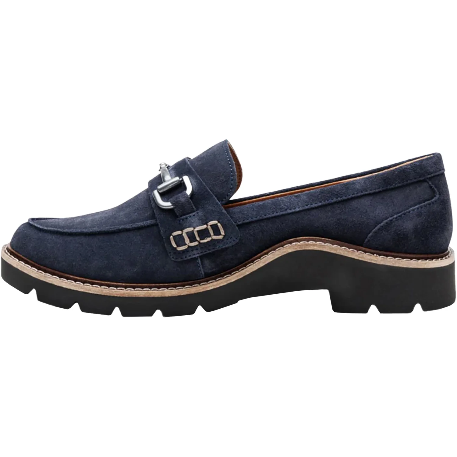 Aetrex Collette Women's Slip Ons Navy Suede - Image 3