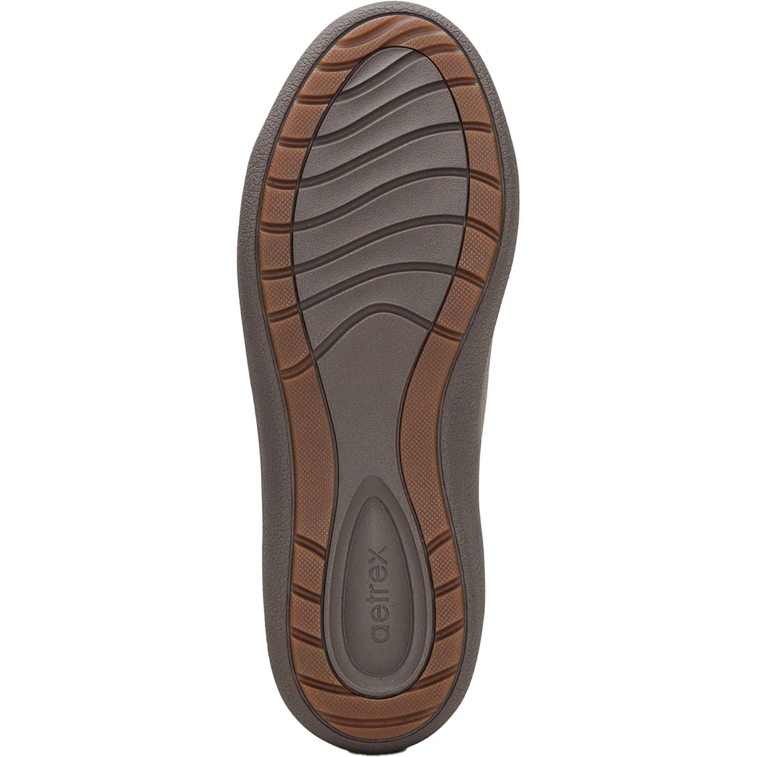 Aetrex Courtney Women's Shoes Brushed Silver Leather - Image 4