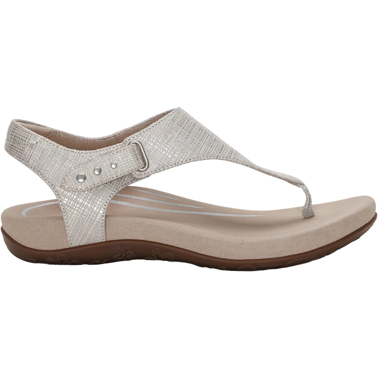 Aetrex Ellie Women's Sandals Grey Textured Synthetic