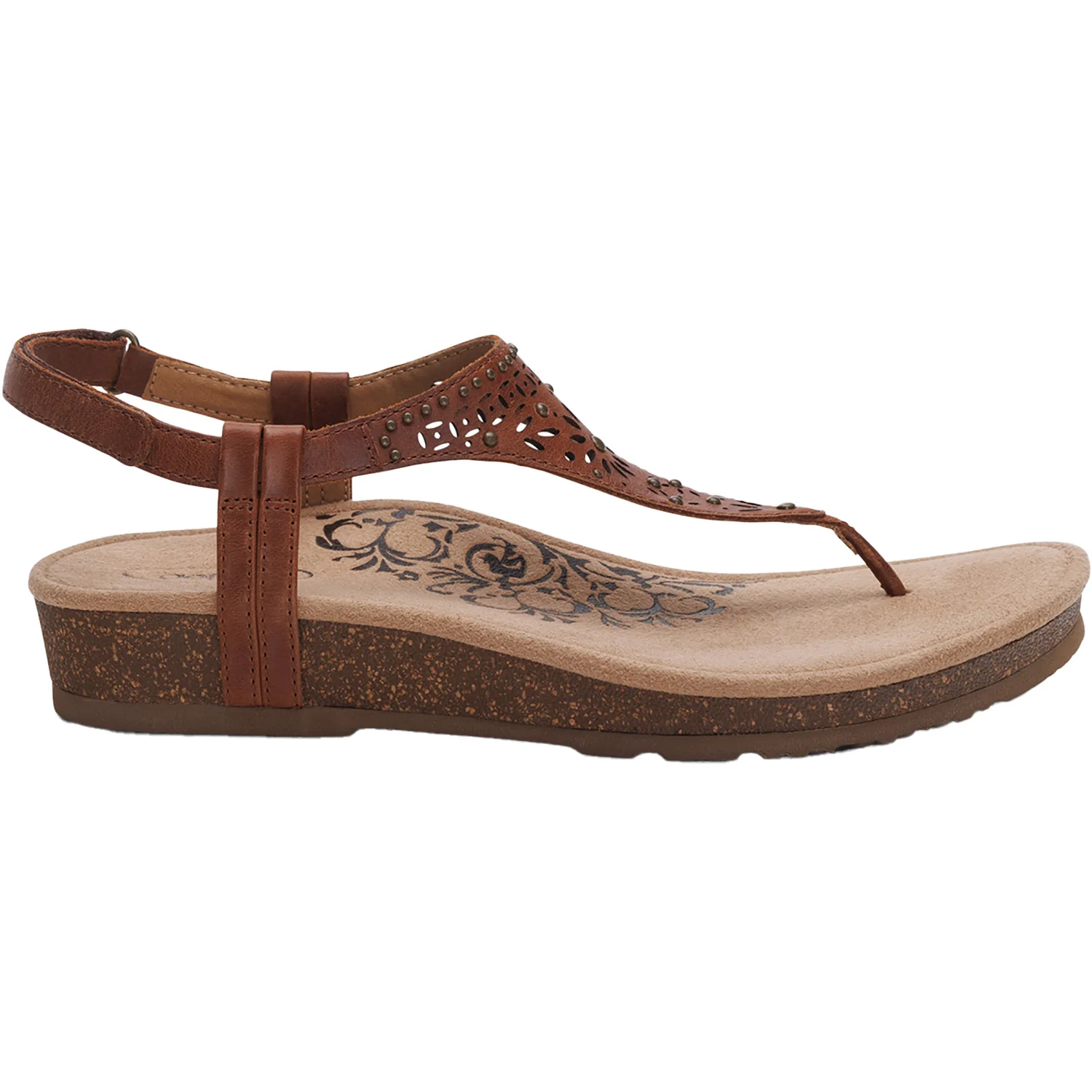 Aetrex Evelyn Women's Sandals Thong Sandals Walnut Leather