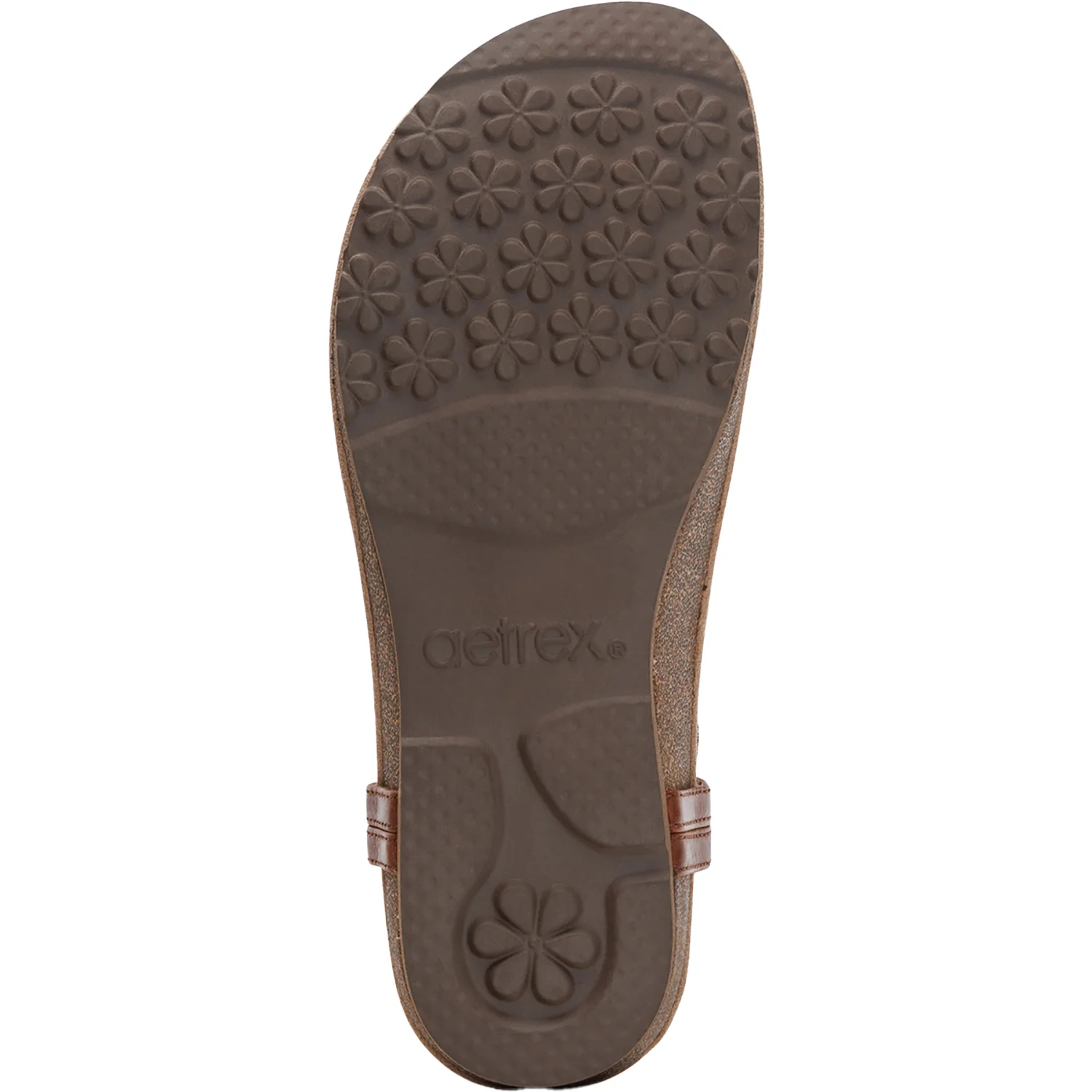 Aetrex Evelyn Women's Sandals Thong Sandals Walnut Leather - Image 4