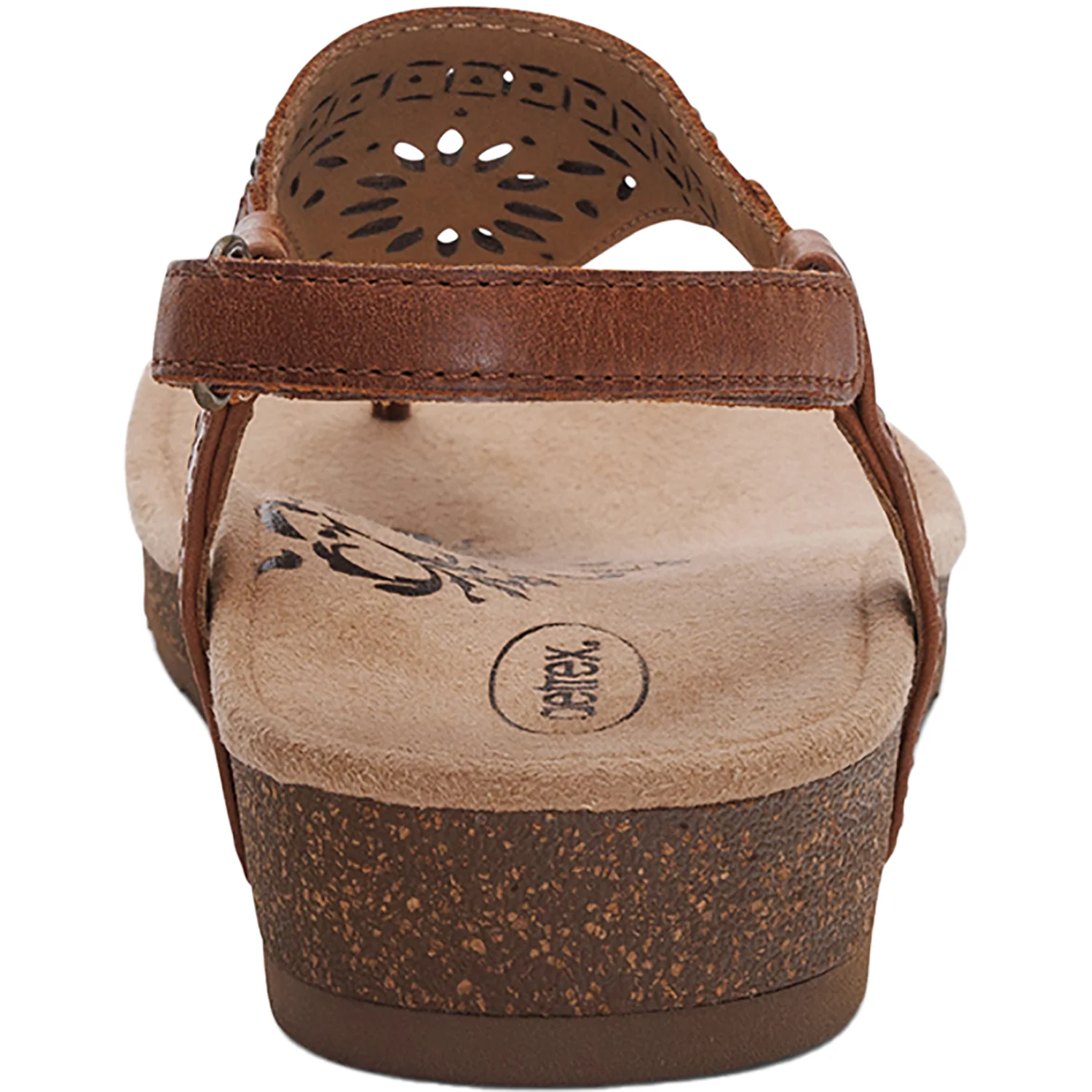 Aetrex Evelyn Women's Sandals Thong Sandals Walnut Leather - Image 6