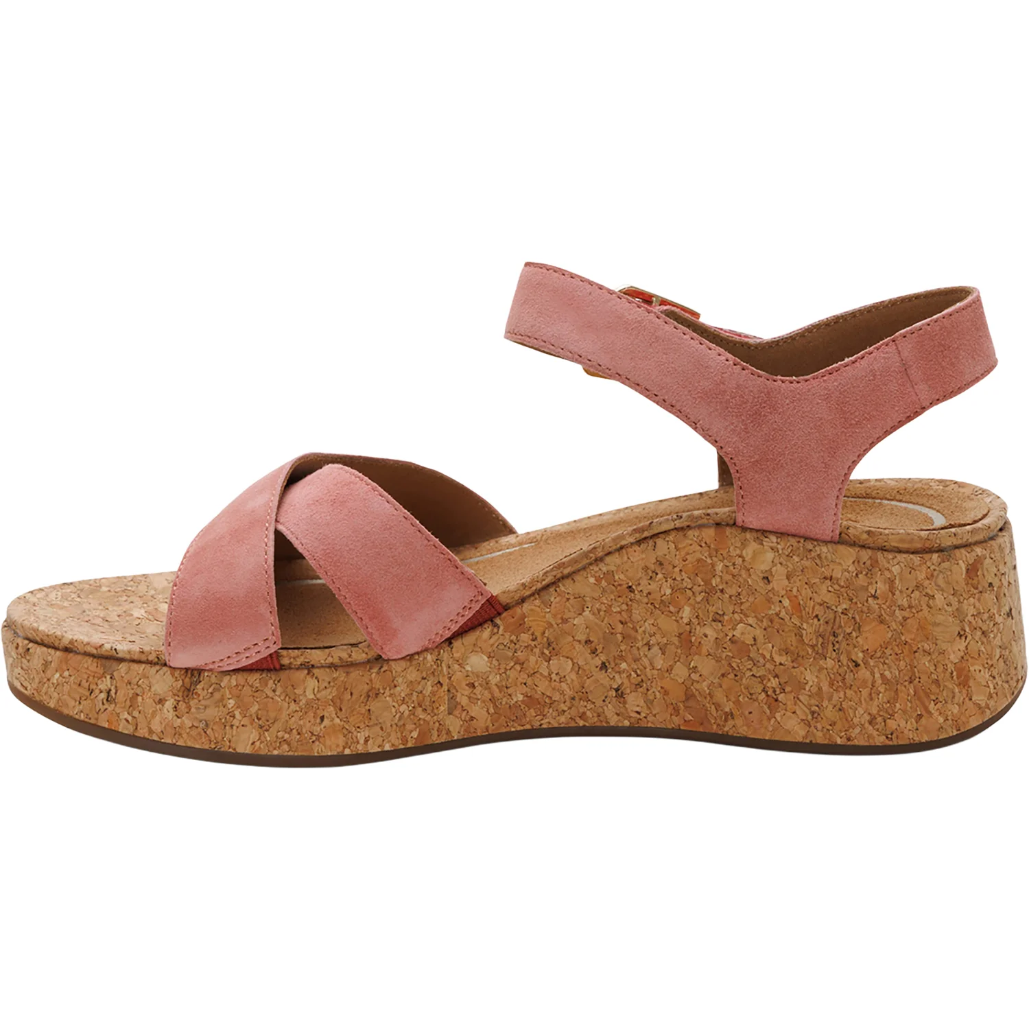 Aetrex Flora Women's Wedge Sandals Antique Rose - Image 3