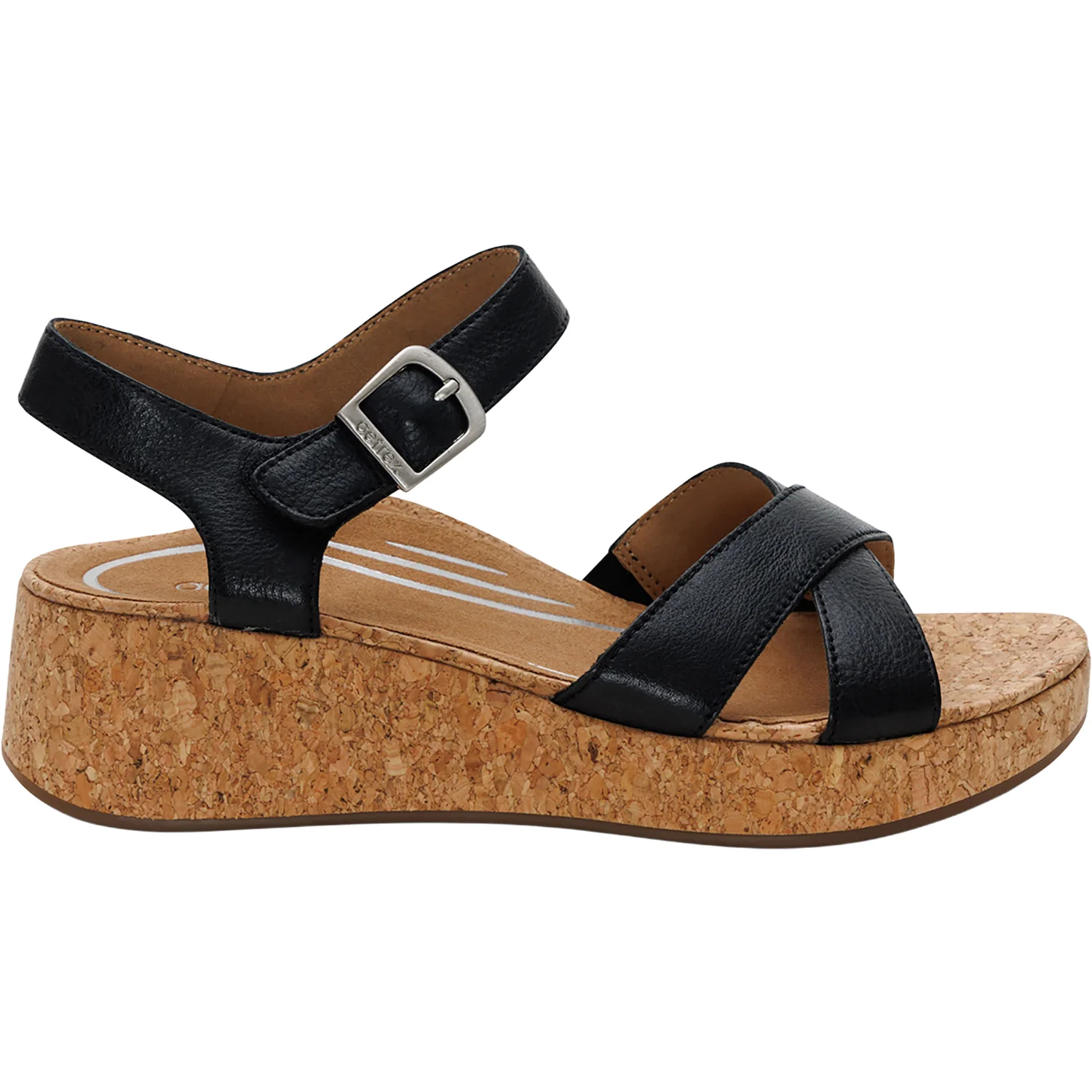 Aetrex Flora Women's Wedge Sandals Black
