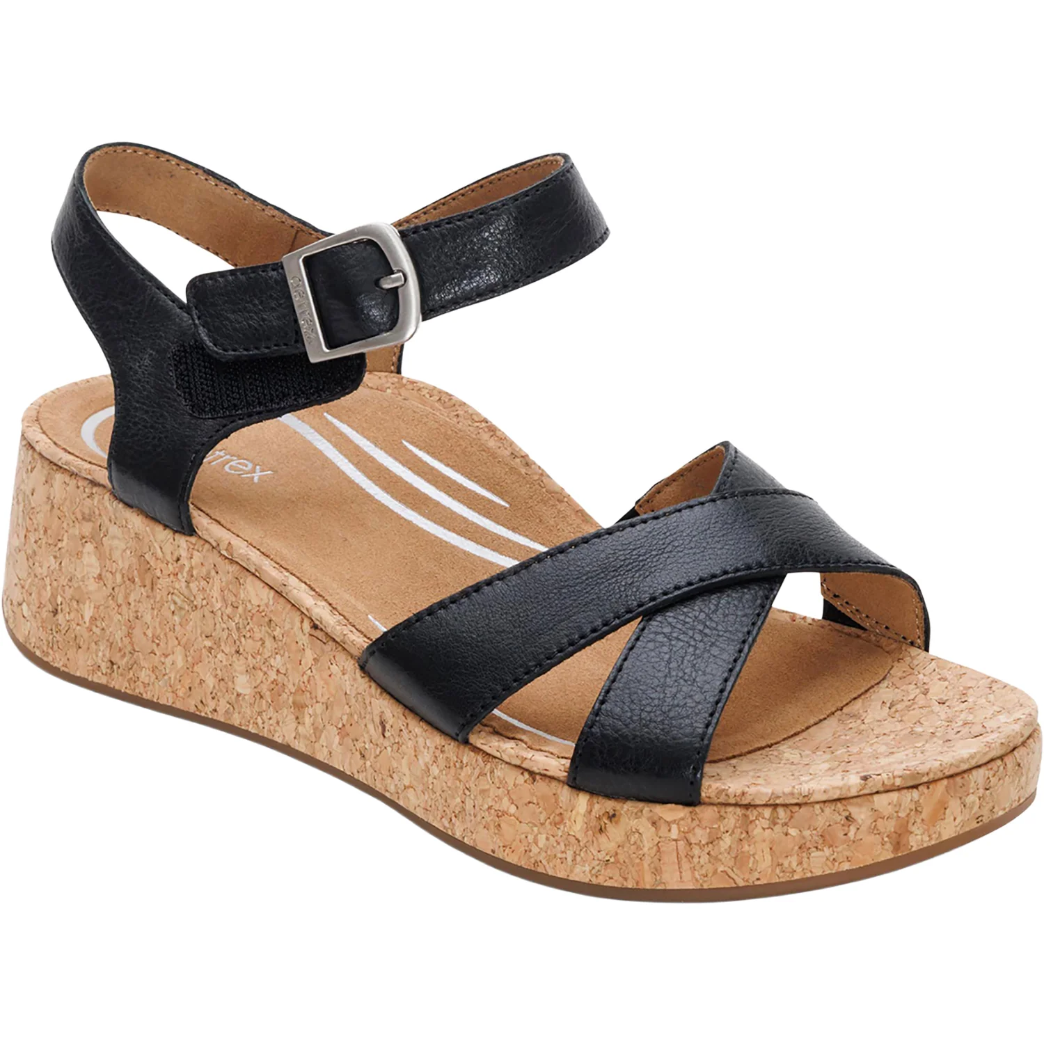 Aetrex Flora Women's Wedge Sandals Black - Image 6