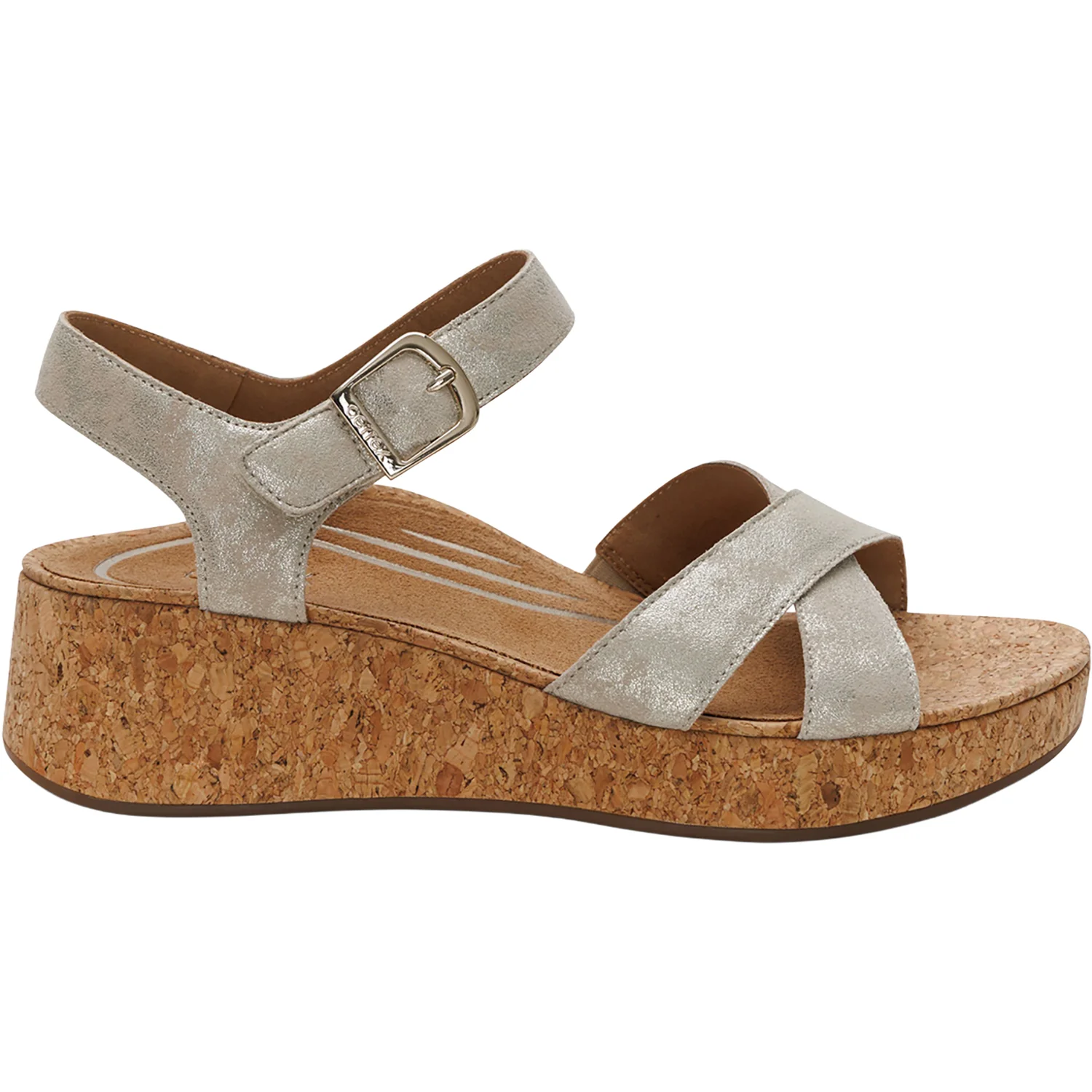 Aetrex Flora Women's Wedge Sandals Champagne