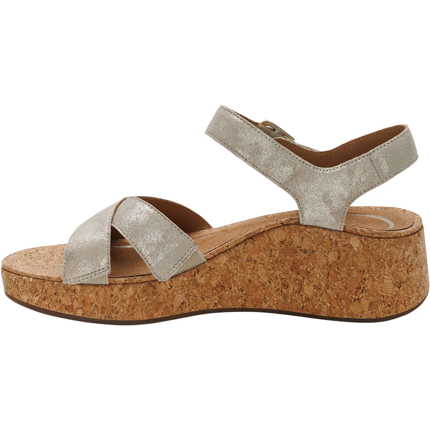 Aetrex Flora Women's Wedge Sandals Champagne - Image 3