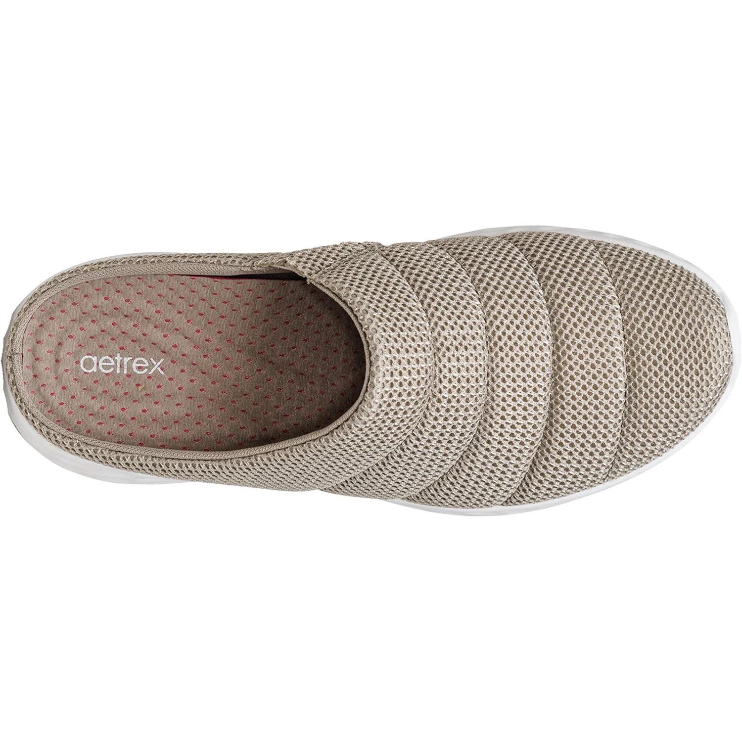 Aetrex Harley Women's Slip On Sneakers Taupe Mesh - Image 2