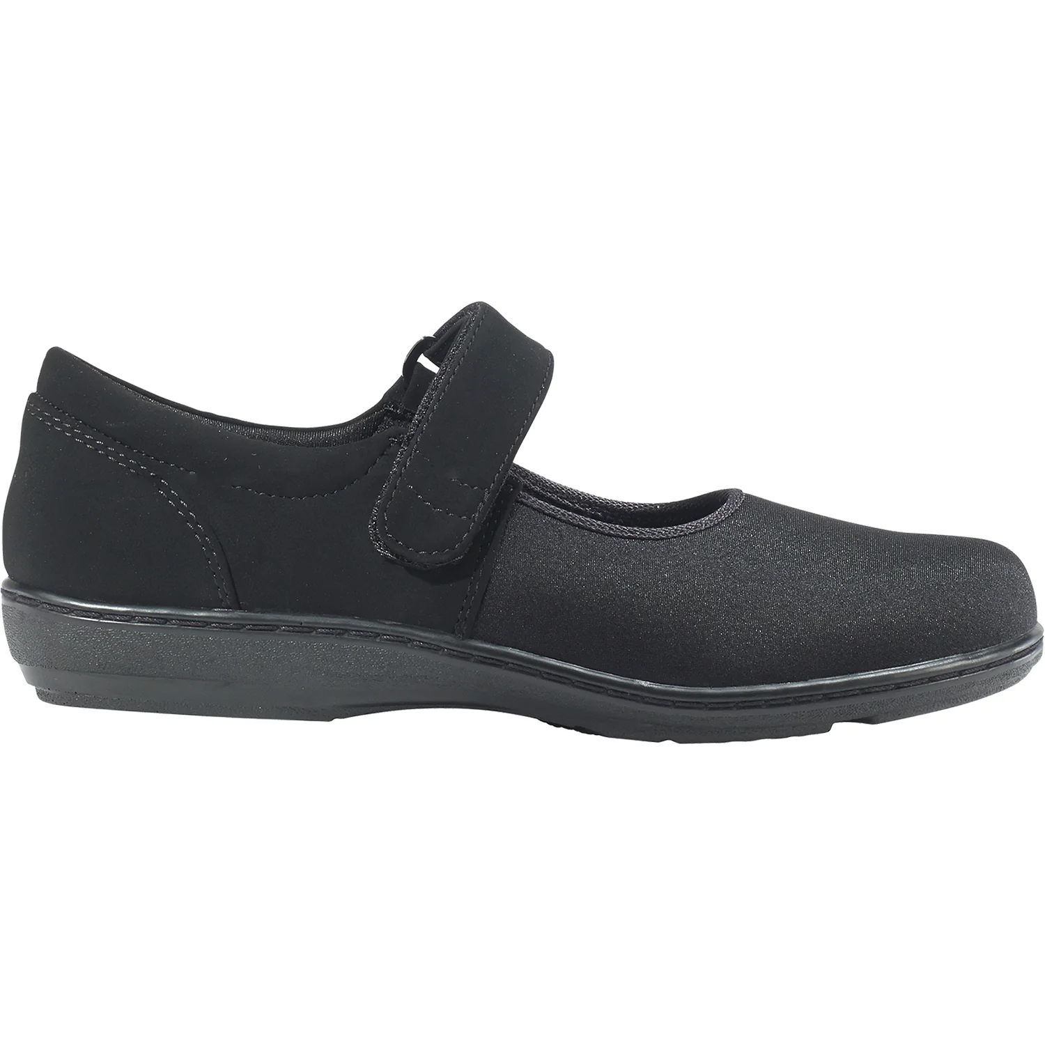 Aetrex Helen Women's Mary Janes Black Stretch Fabric