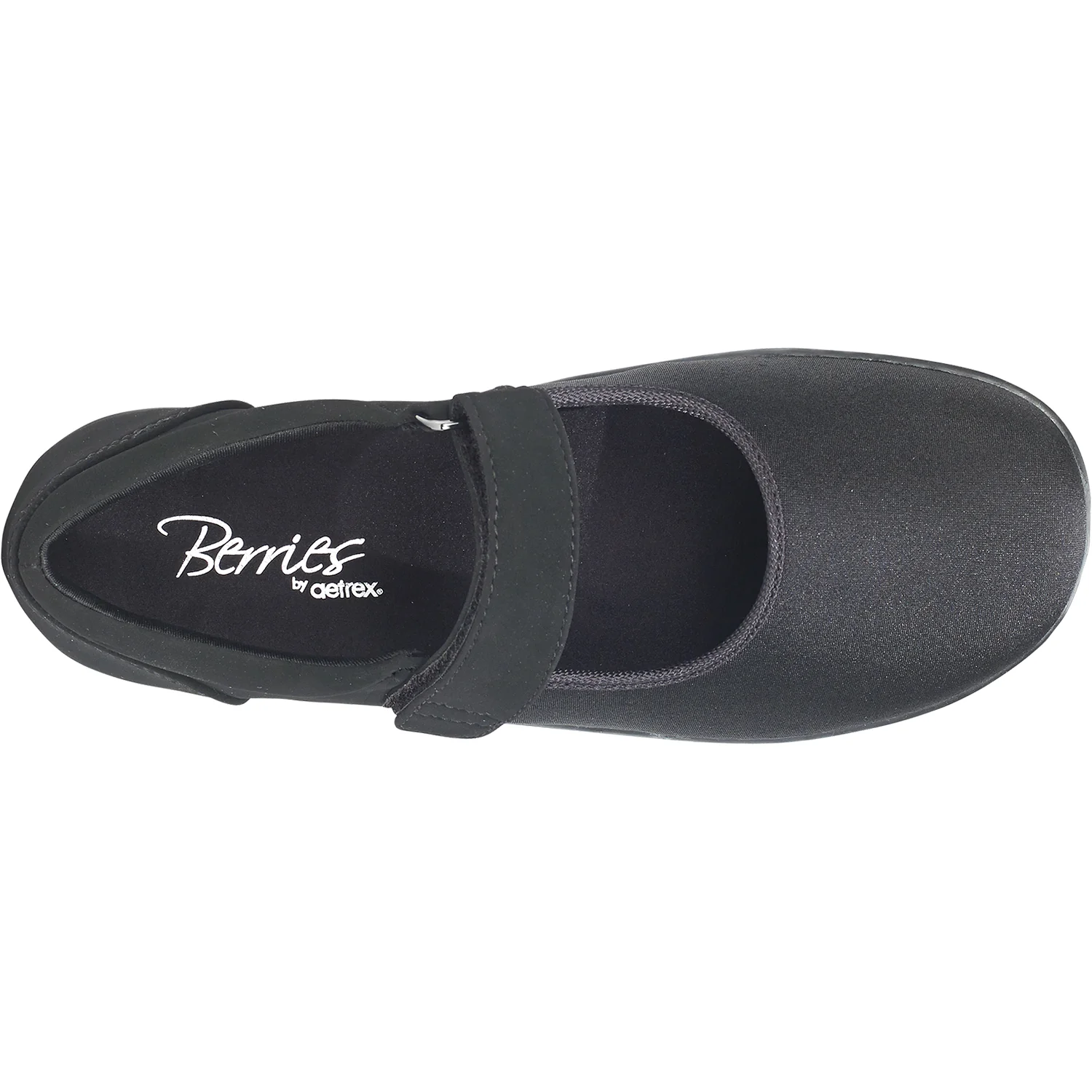 Aetrex Helen Women's Mary Janes Black Stretch Fabric - Image 2