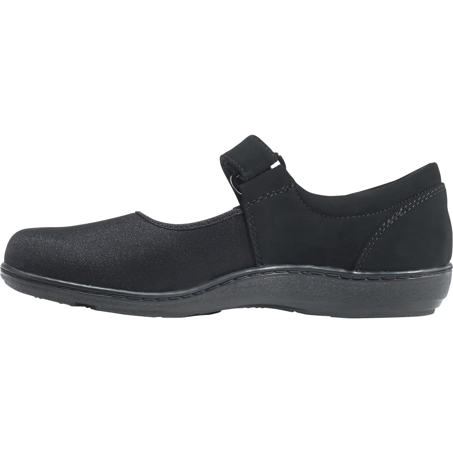 Aetrex Helen Women's Mary Janes Black Stretch Fabric - Image 3