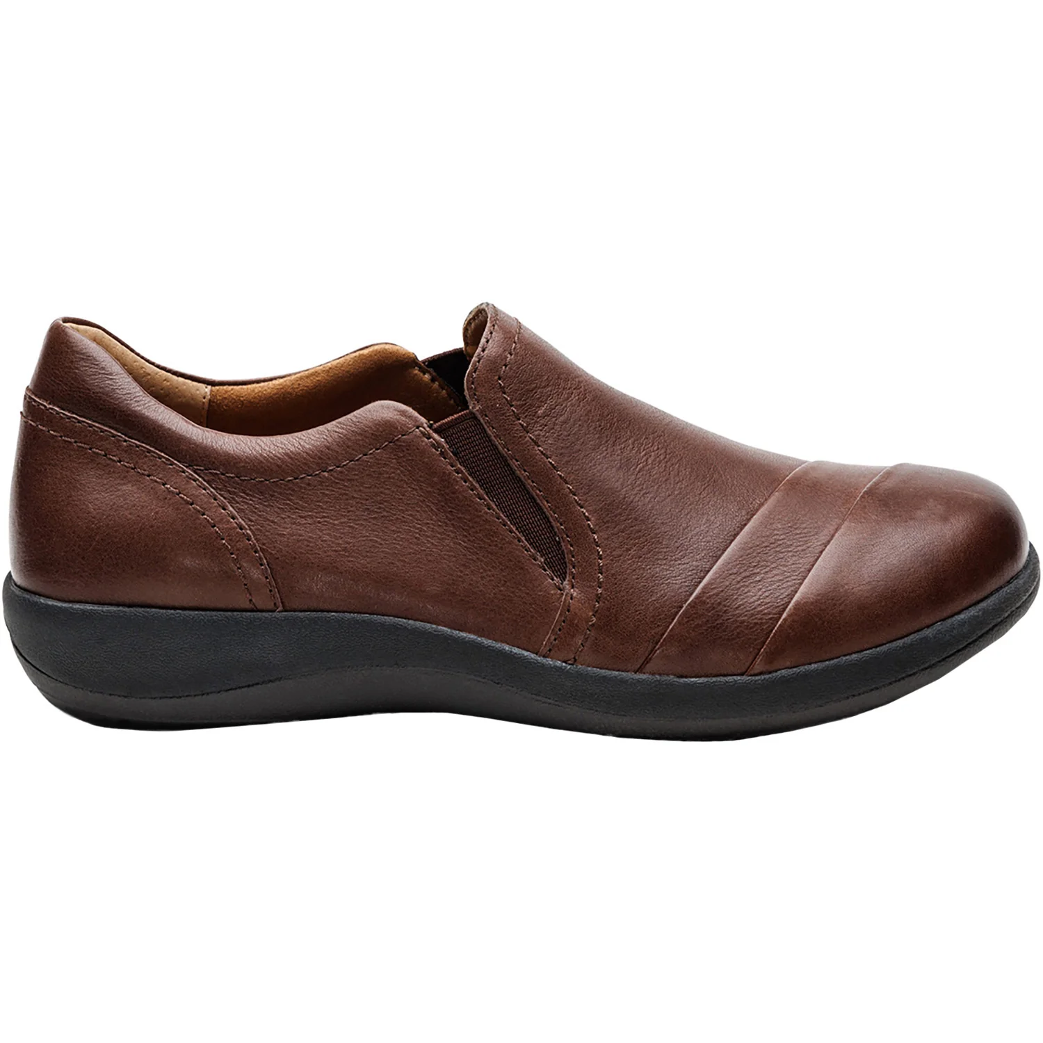 Aetrex Helena Women's Slip Ons Brown Leather