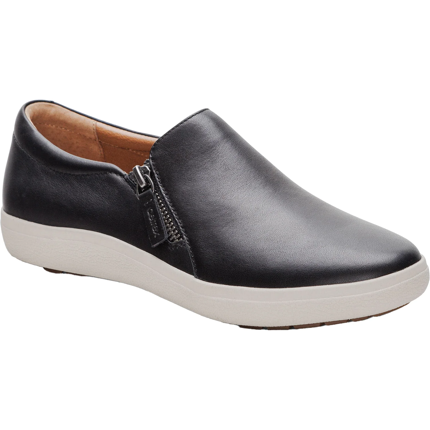 Aetrex Jenna Women's Slip Ons Black Leather - Image 5