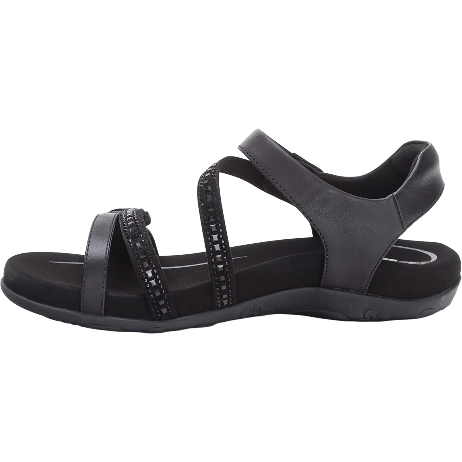 Aetrex Jess Women's Sandals Black Sparkle - Image 3