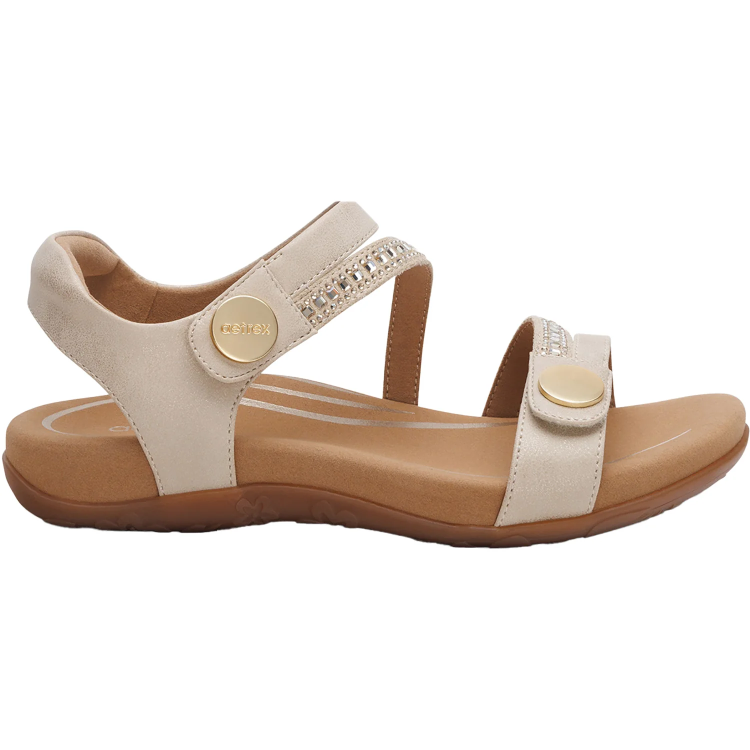 Aetrex Jess Jeweled Women's Sandals Champagne Sparkle