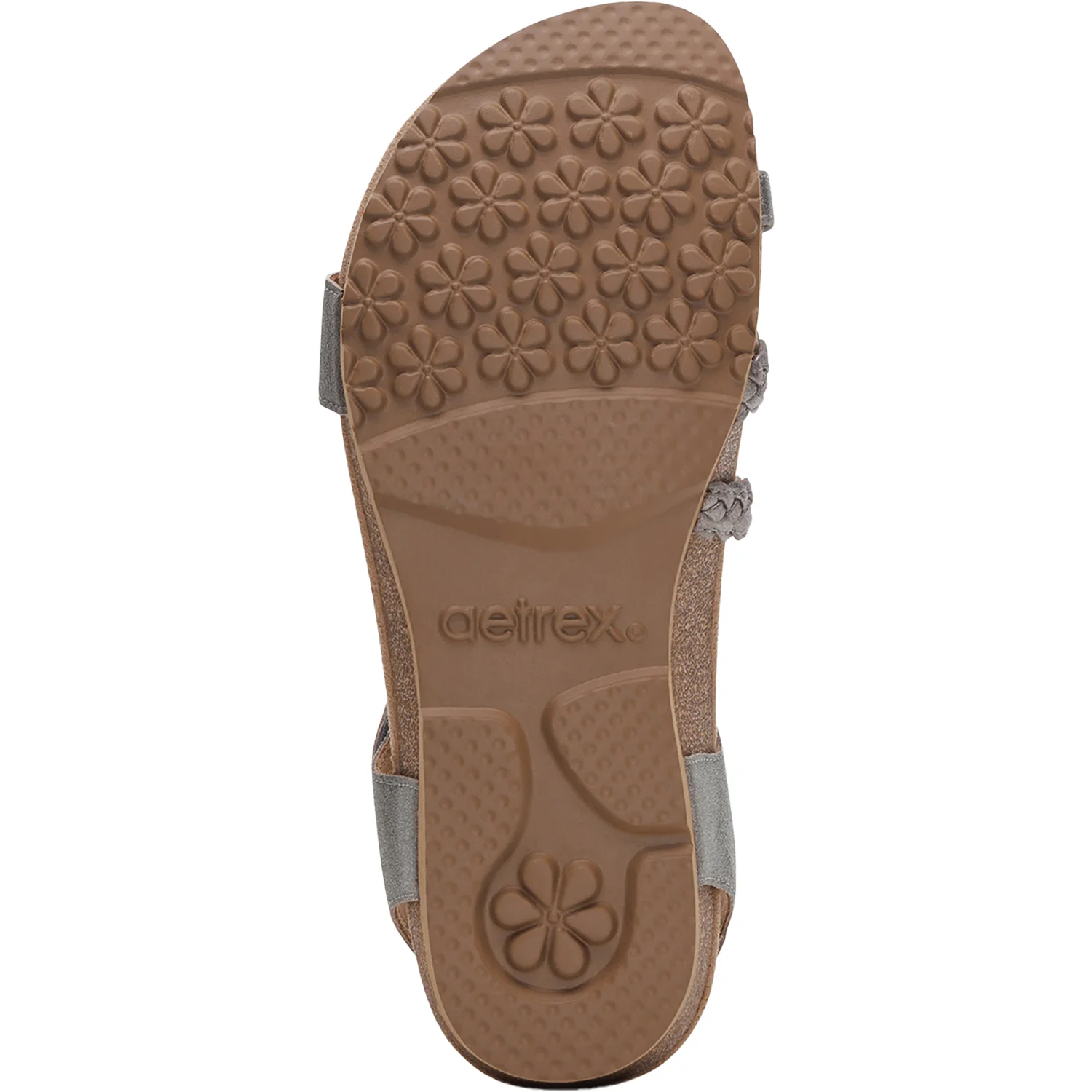 Aetrex Jillian Women's Sandals Brushed Silver - Image 4