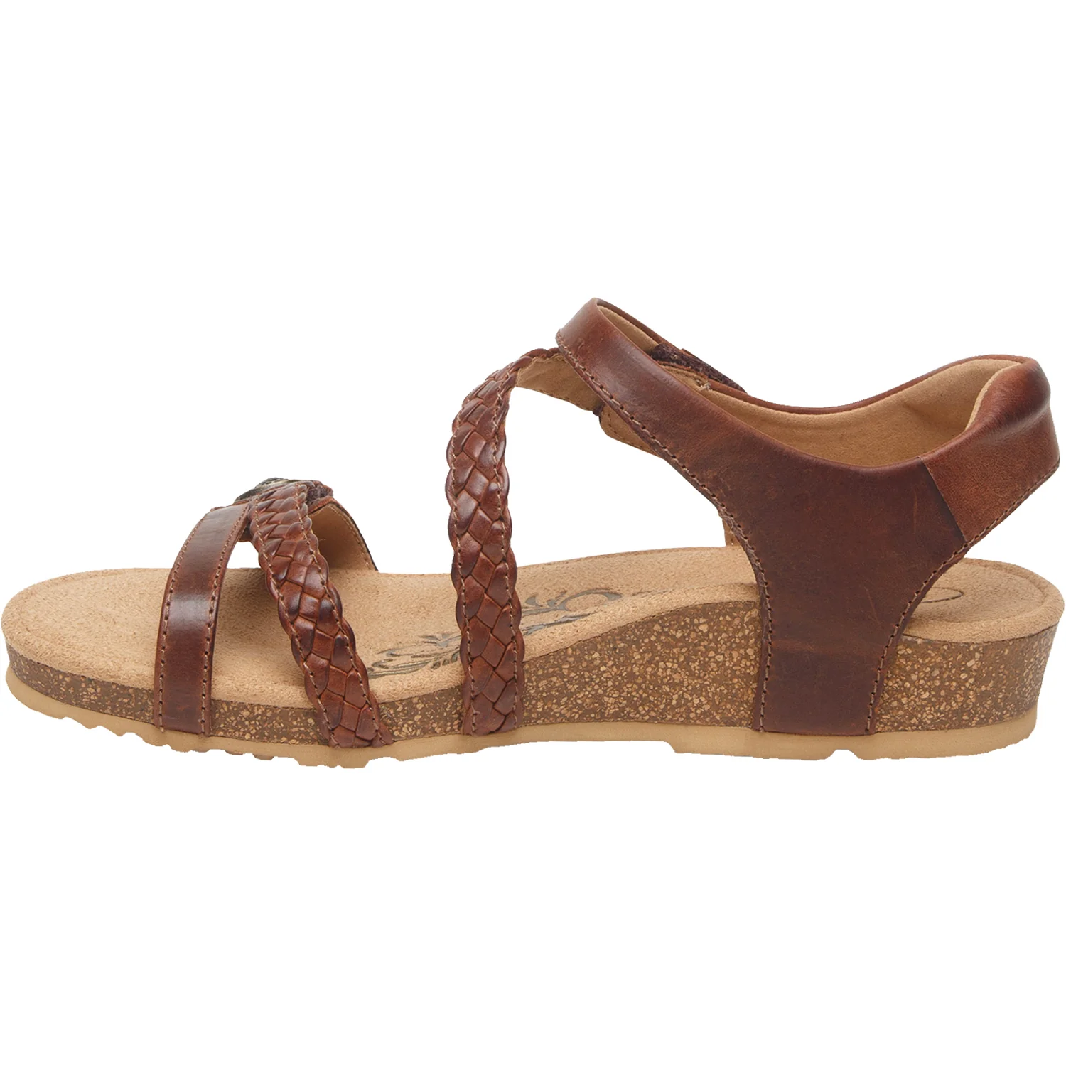 Aetrex Jillian Women's Backstrap Sandals Walnut Leather - Image 3