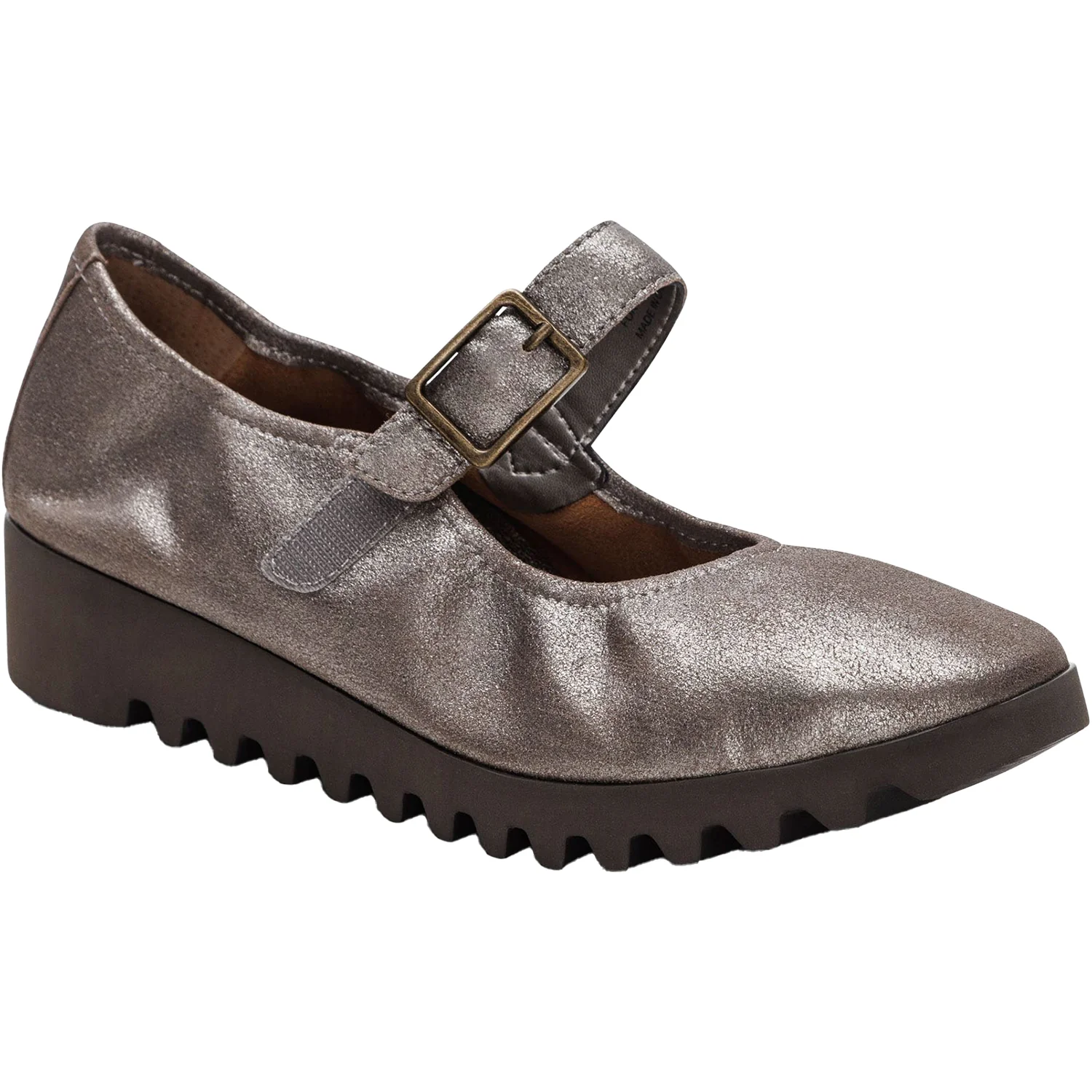 Aetrex Joanne Women's Mary Janes Brushed Silver Leather - Image 6