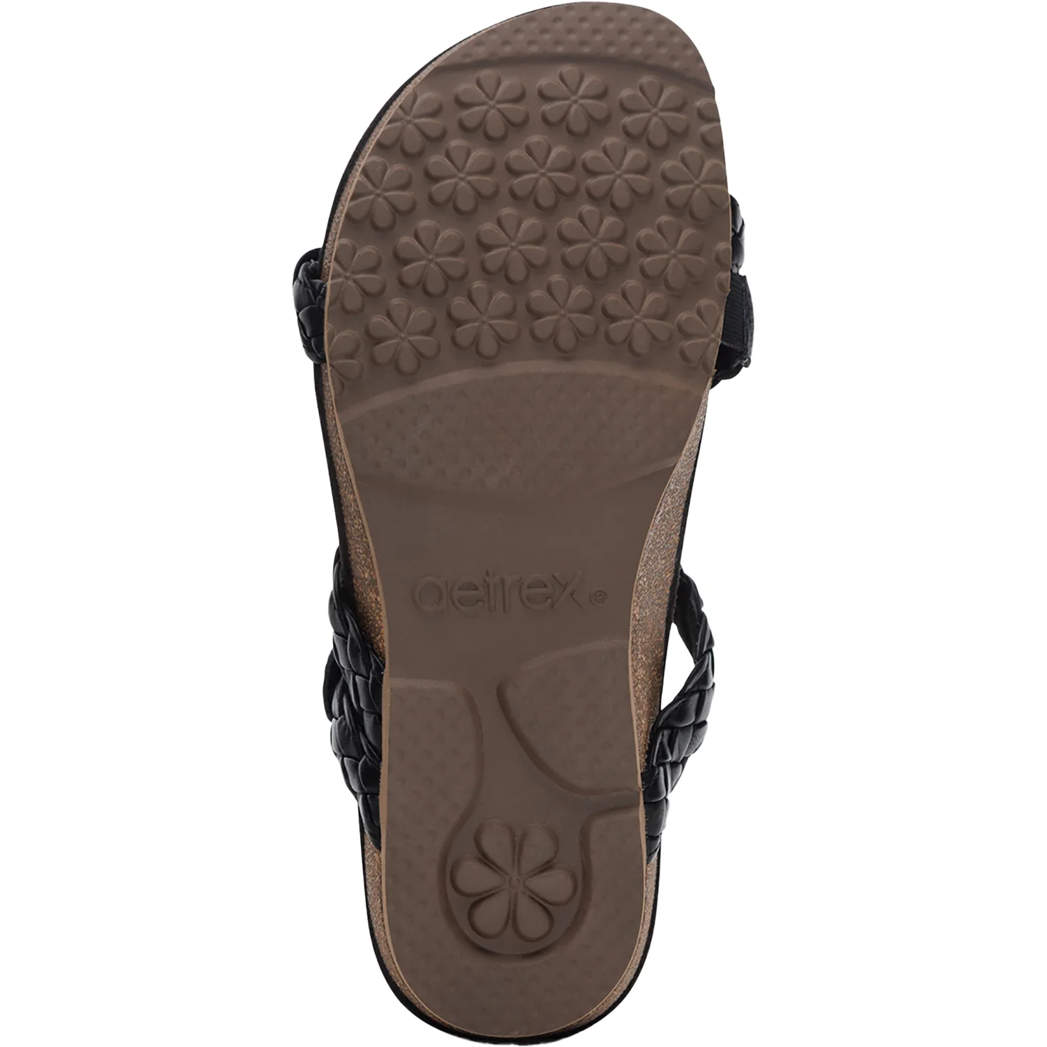 Aetrex Josie Braided Women's Slide Sandals Black - Image 4