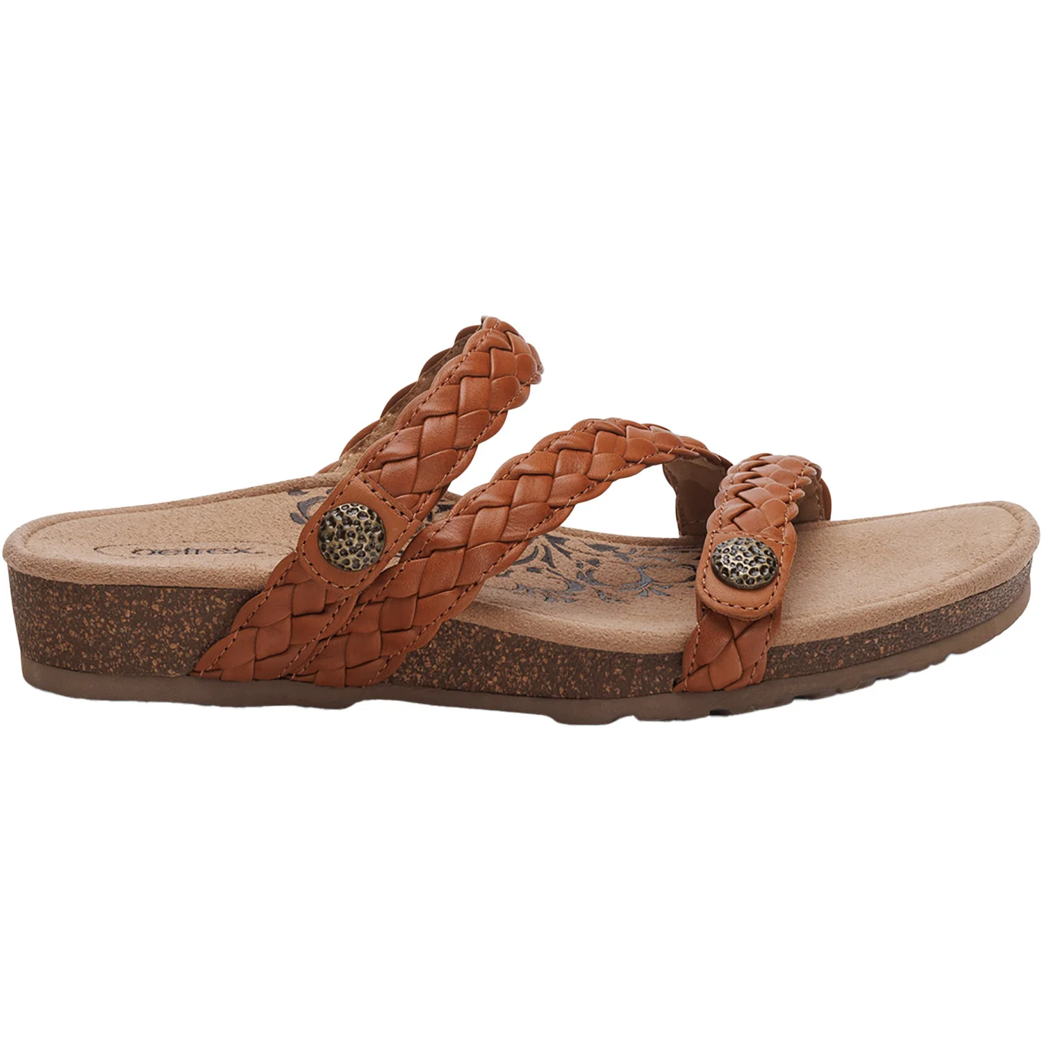 Aetrex Josie Braided Women's Slide Sandals Ginger
