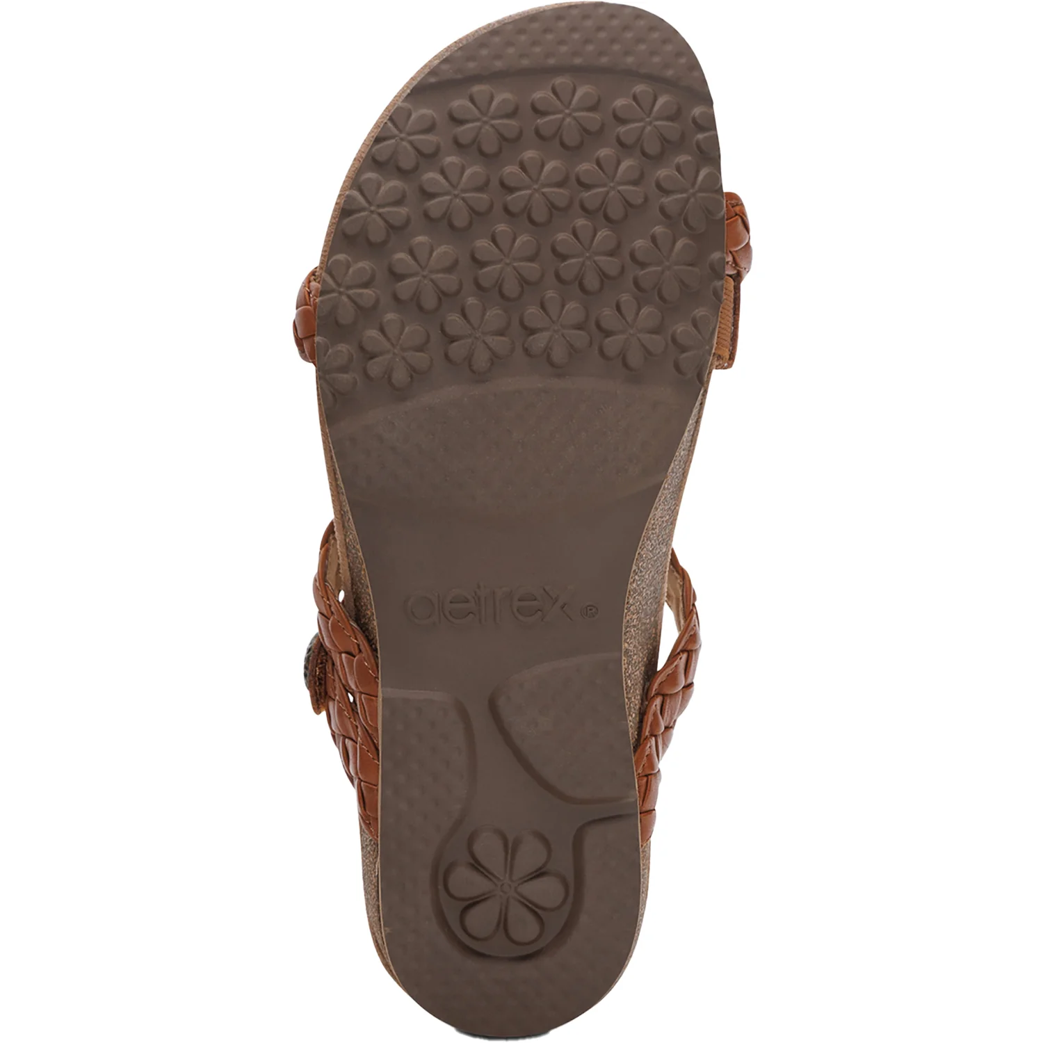 Aetrex Josie Braided Women's Slide Sandals Ginger - Image 4