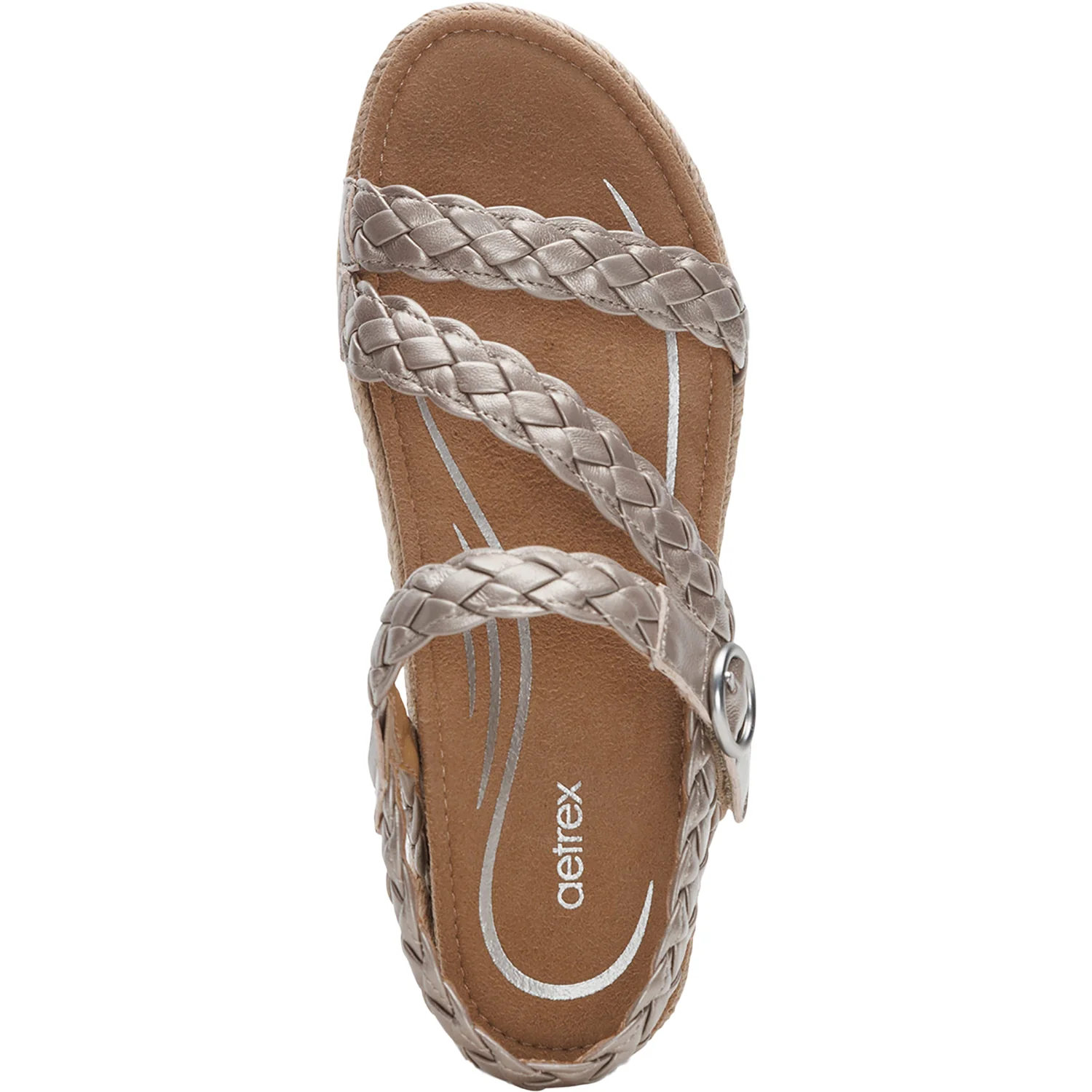 Aetrex Julia Women's Sandals Platinum - Image 2