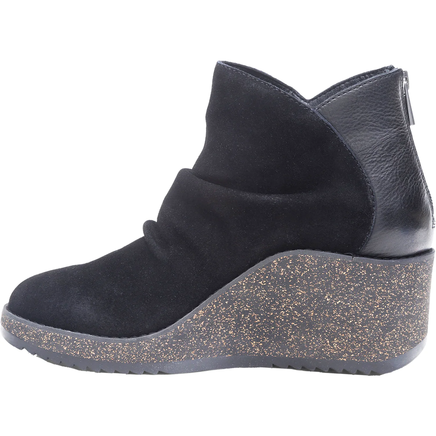 Aetrex Kara Women's Wedge Heel Ankle Boots Black Suede - Image 3