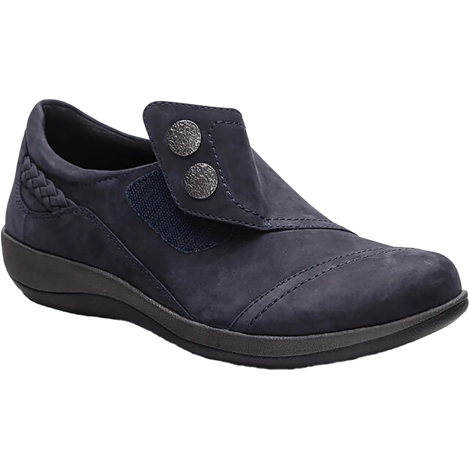 Aetrex Karina Women's Slip Ons Navy Nubuck - Image 5