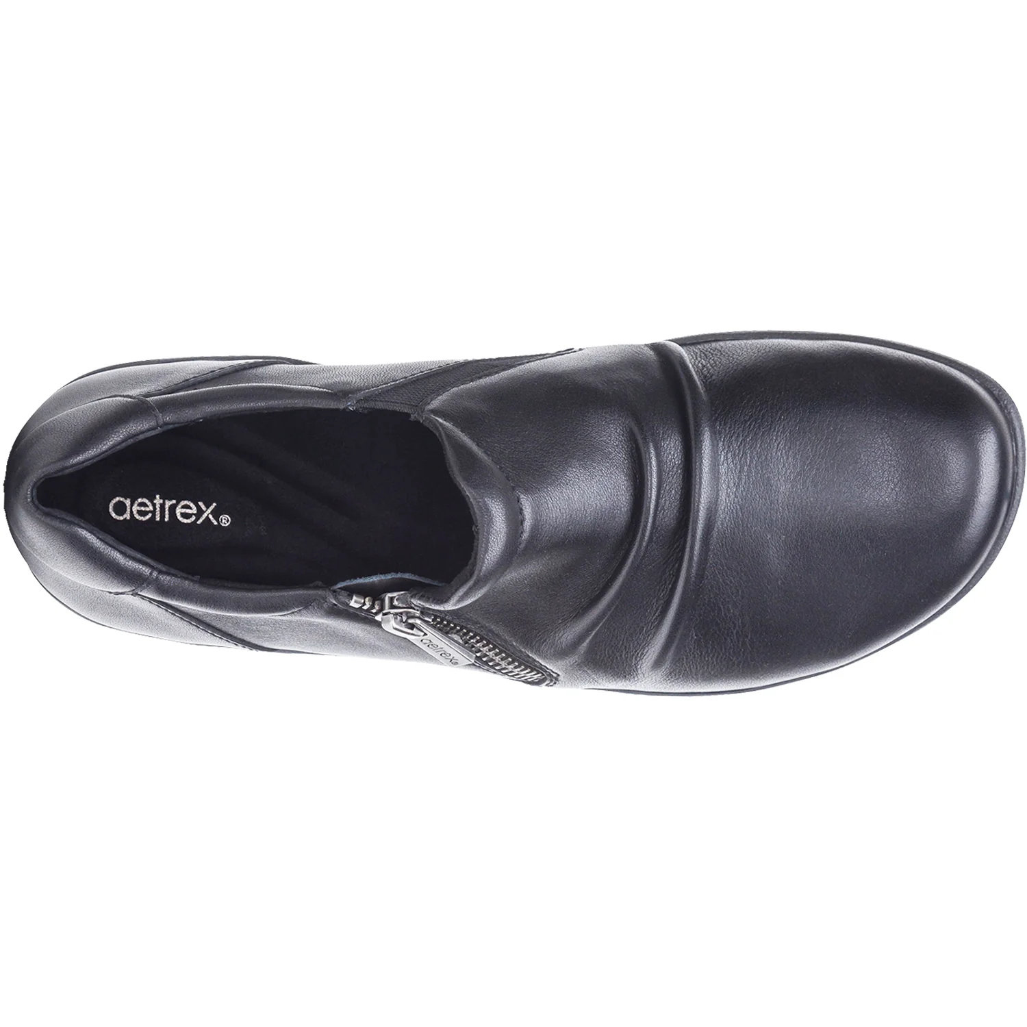 Aetrex Katie Women's Slip On Shoes Black Leather - Image 2