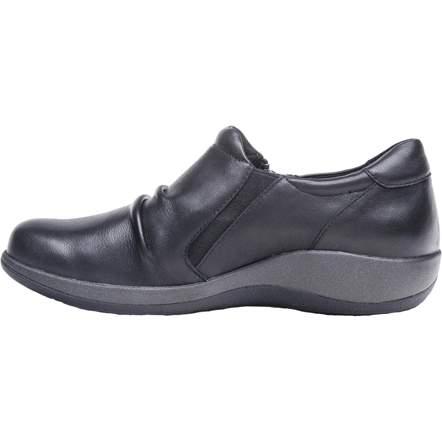 Aetrex Katie Women's Slip On Shoes Black Leather - Image 3